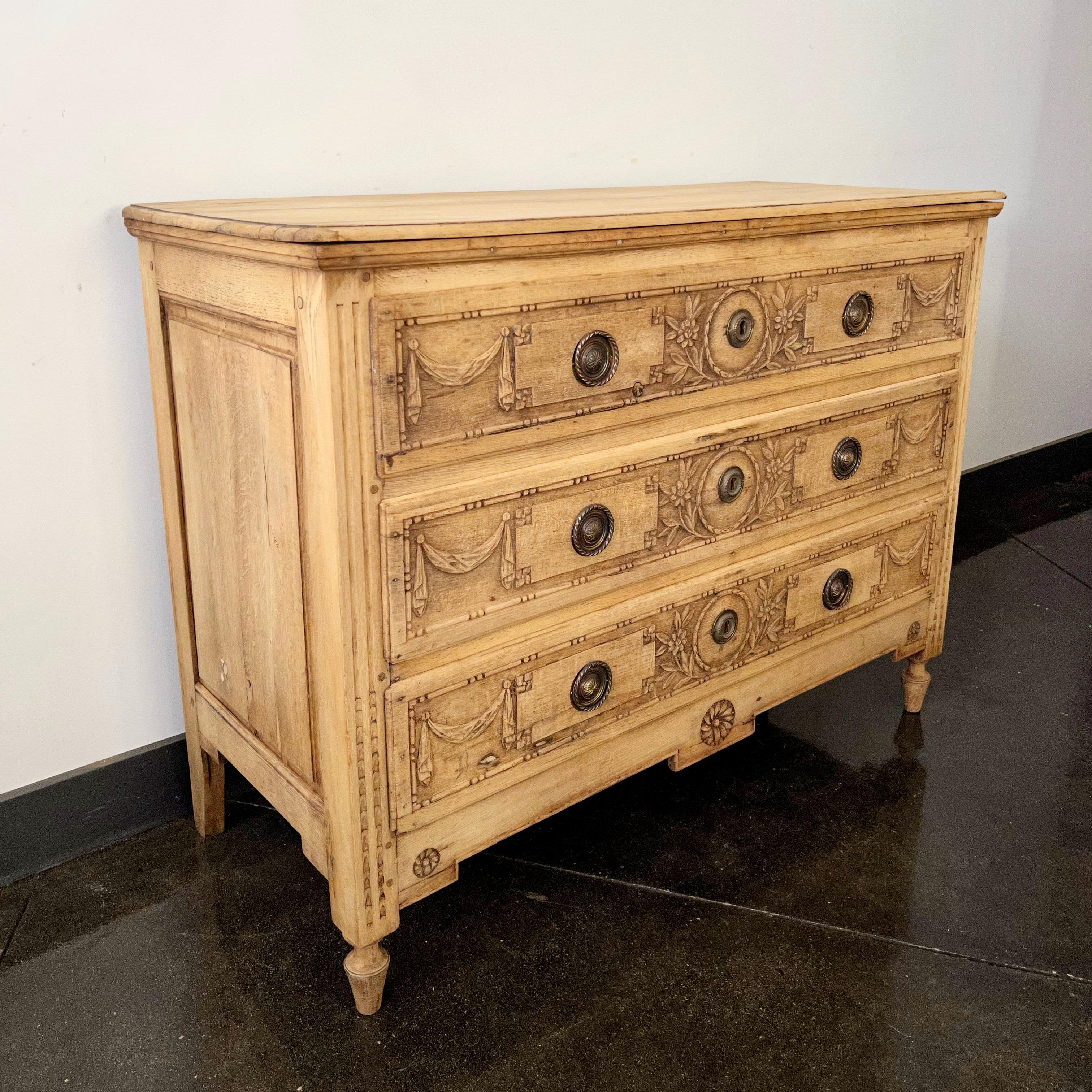 Belgian 18th Century Louis XVI Period Commode with Liege Carvings