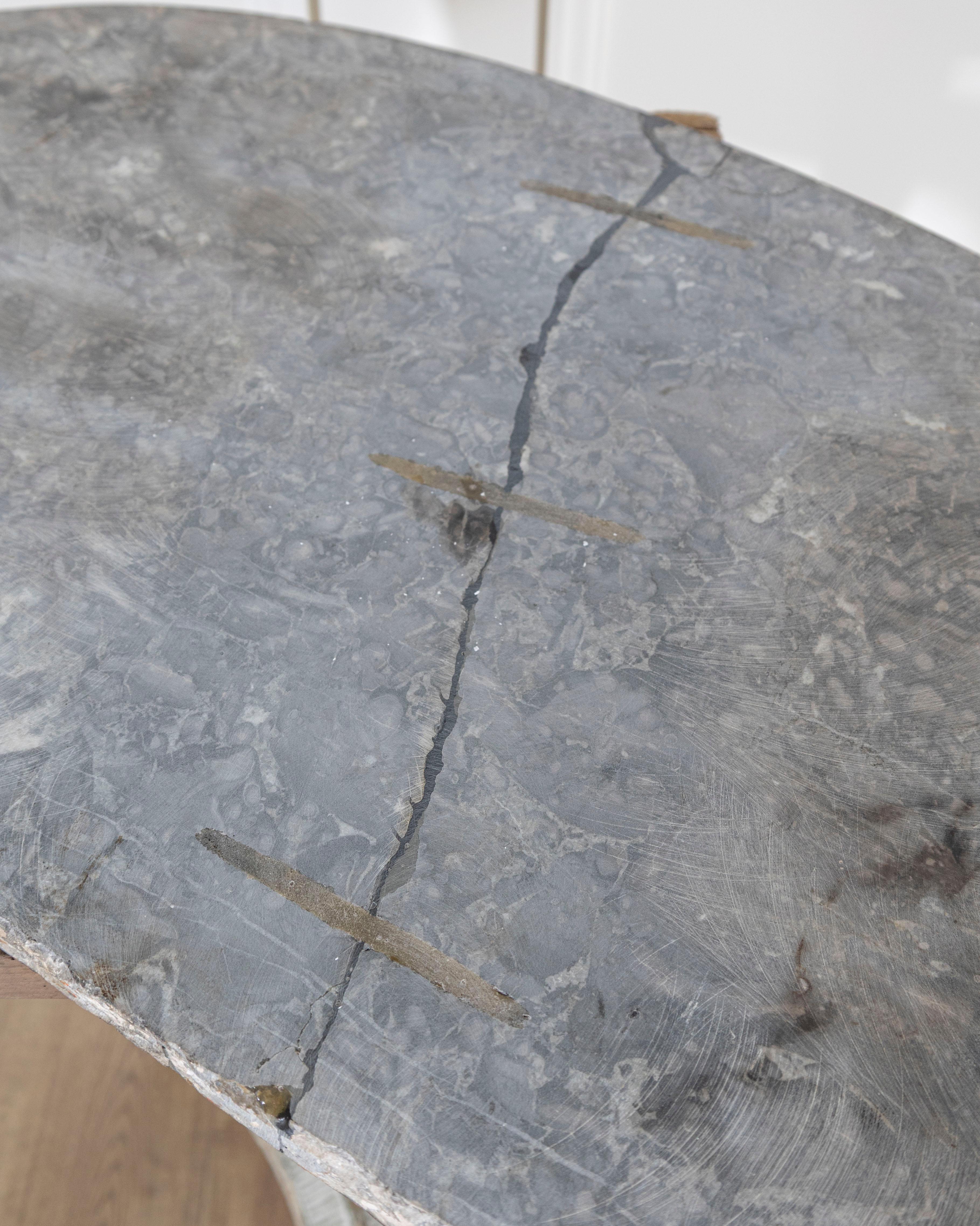 18th Century Louis XVI Period Console Table with Original Saint Anne Marble Top en vente 11
