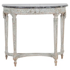 18th Century Louis XVI Period Console Table with Original Saint Anne Marble Top