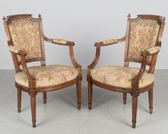 Fauteuils Franceses del Periodo Luis XVI del Siglo XVIII, un Par