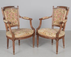 Französische Fauteuils aus der Louis-XVI-Periode des 18. Jahrhunderts, ein Paar
