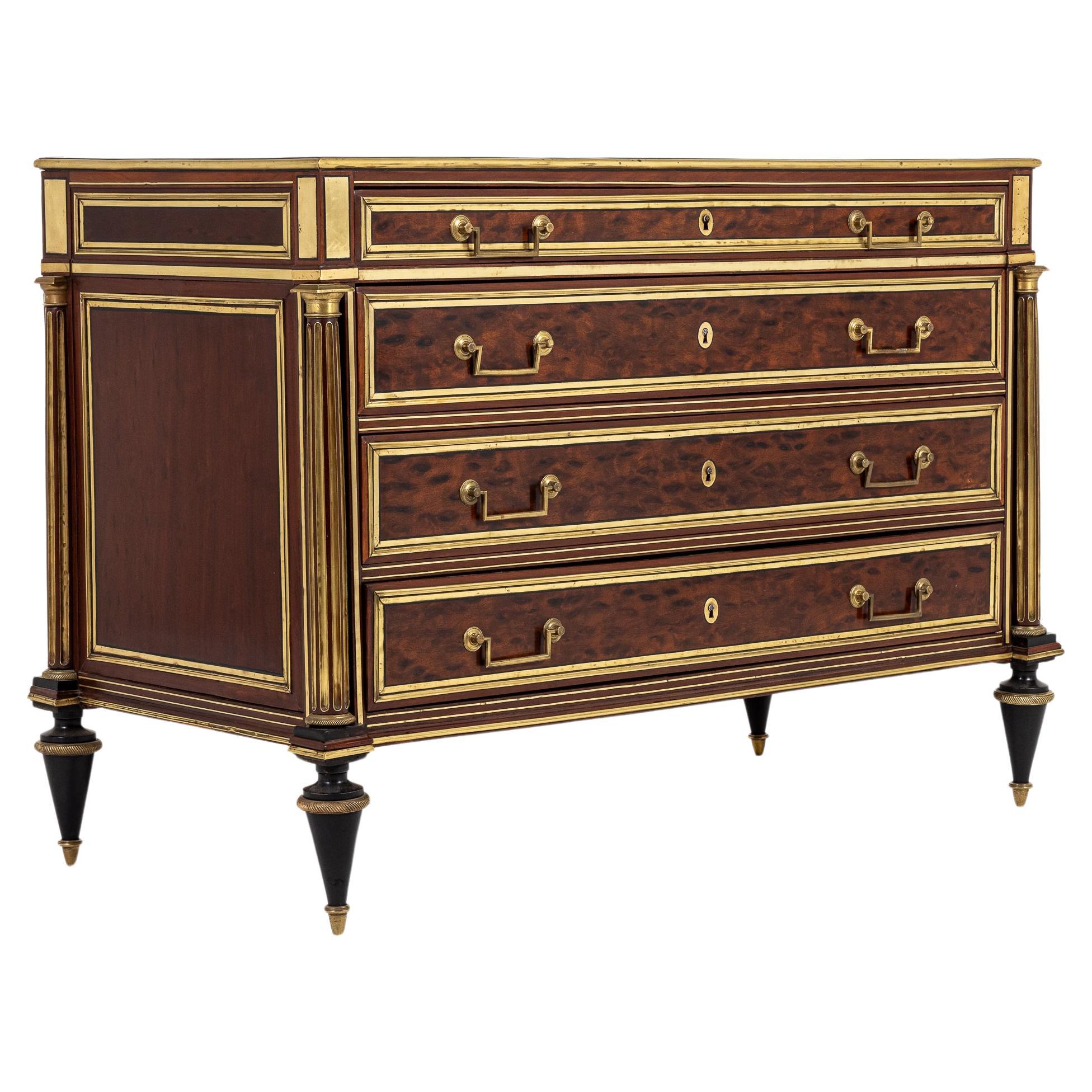 18th Century Louis XVI Period French Mahogany Commode