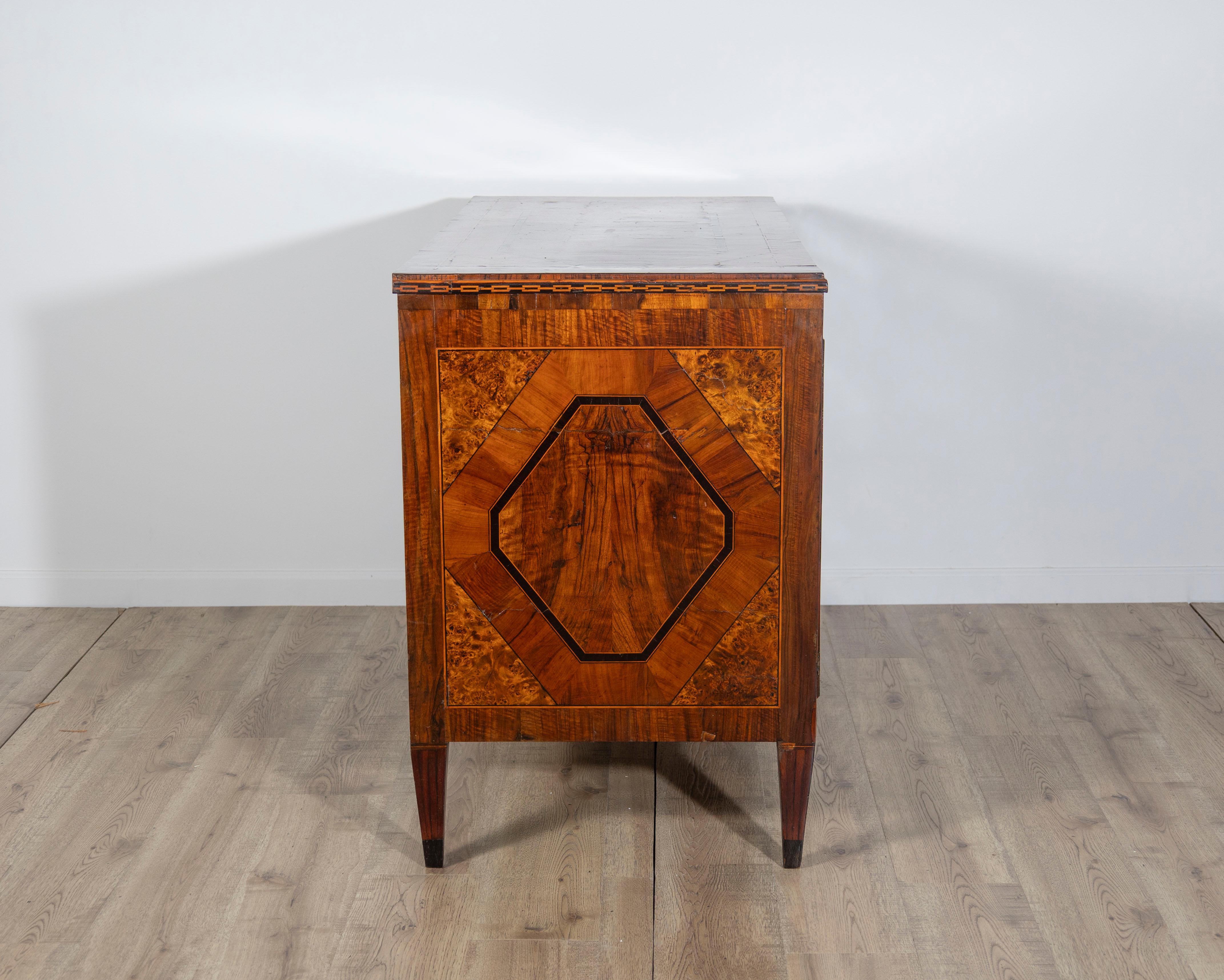 18th Century Louis XVI Period Italian Inlaid Sideboard in Walnut and Mixed Woods For Sale 2
