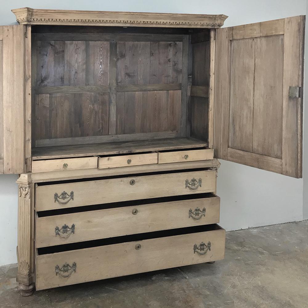 Oak 18th Century Louis XVI Period Stripped Dutch Wardrobe