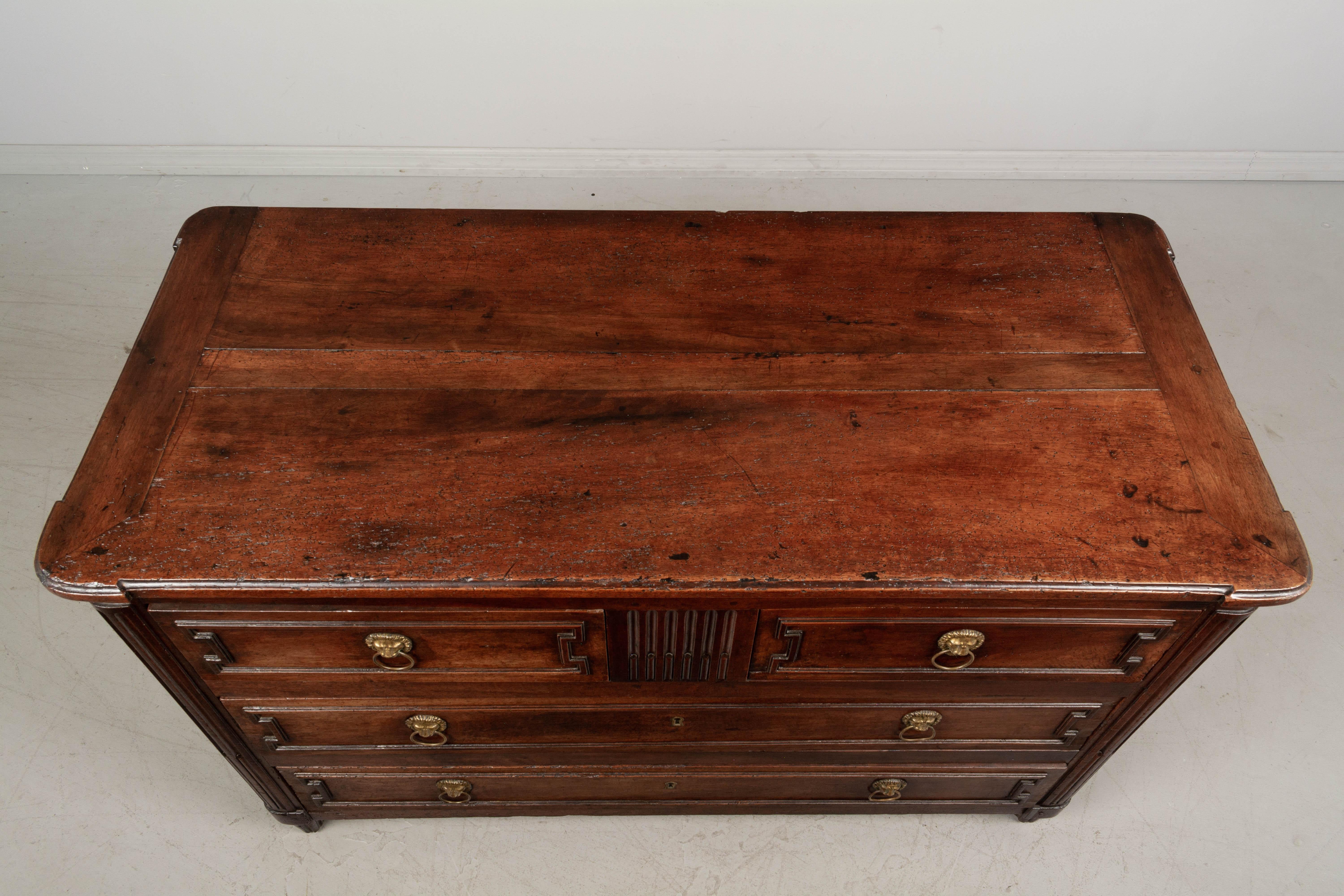 18th Century and Earlier 18th Century Louis XVI Period Walnut Commode For Sale