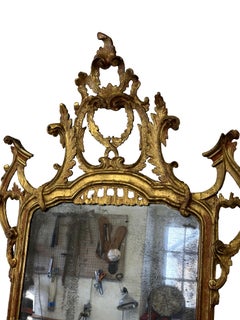 18th Century Louis XVI Rococo Giltwood Mirror
