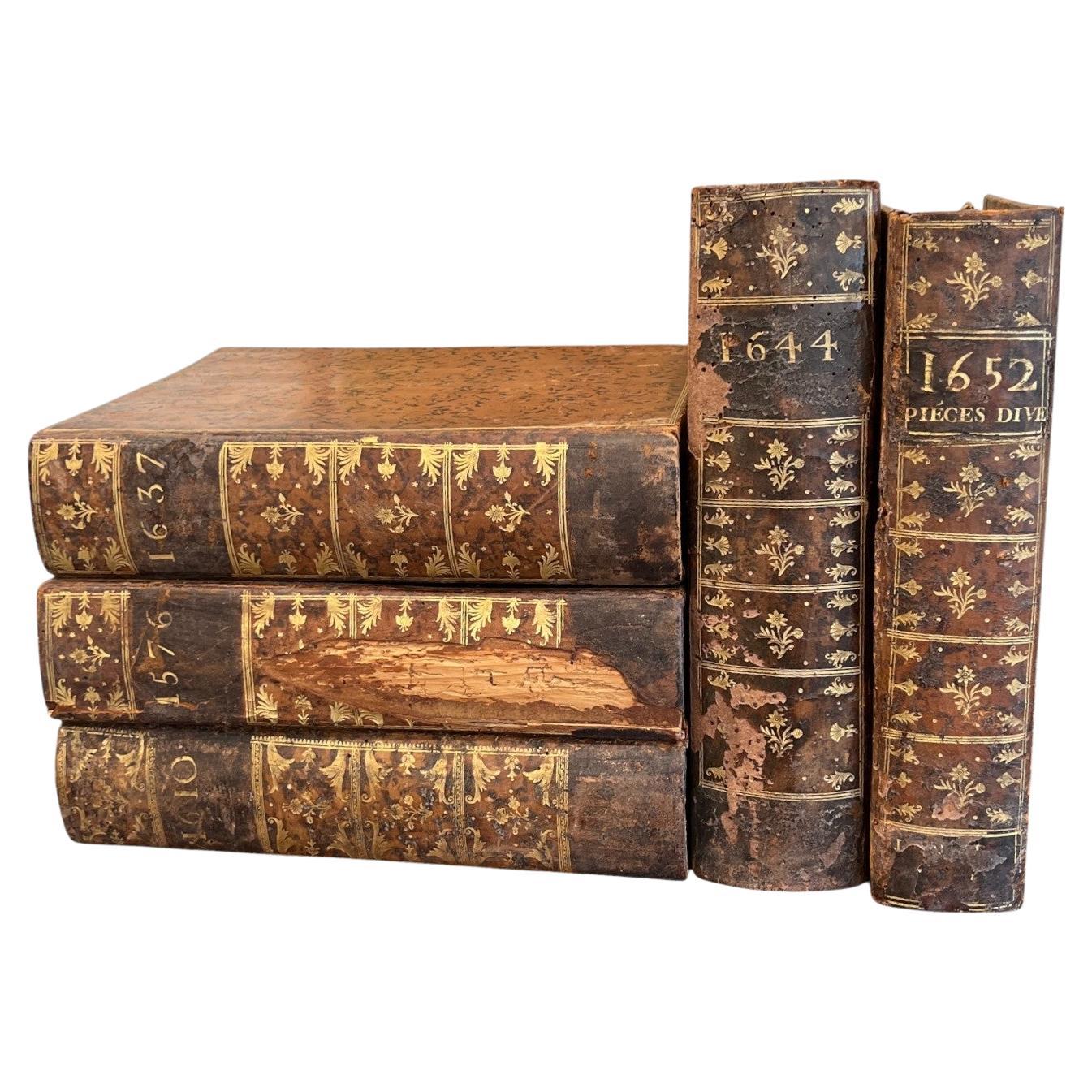 Set di 5 scatole per libri vivi del XVIII secolo Luigi XVI