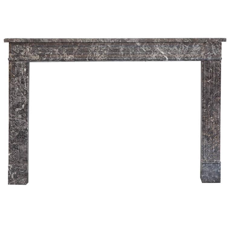 18th Century Louis XVI St Anne's Marble Fireplace Mantel For Sale
