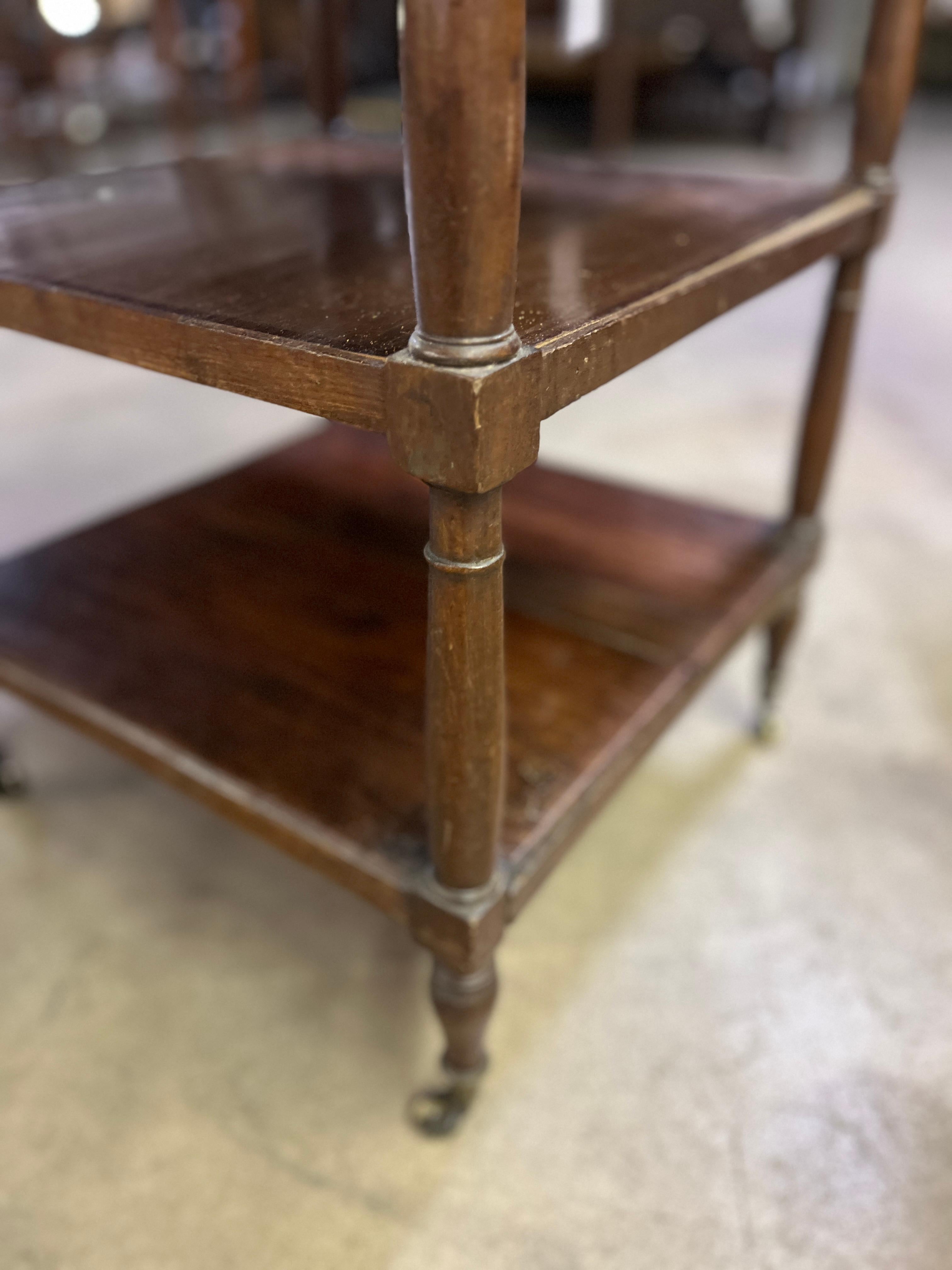 French 18th Century Louis XVI Style Epoque Dessert Trolly on Wheels For Sale