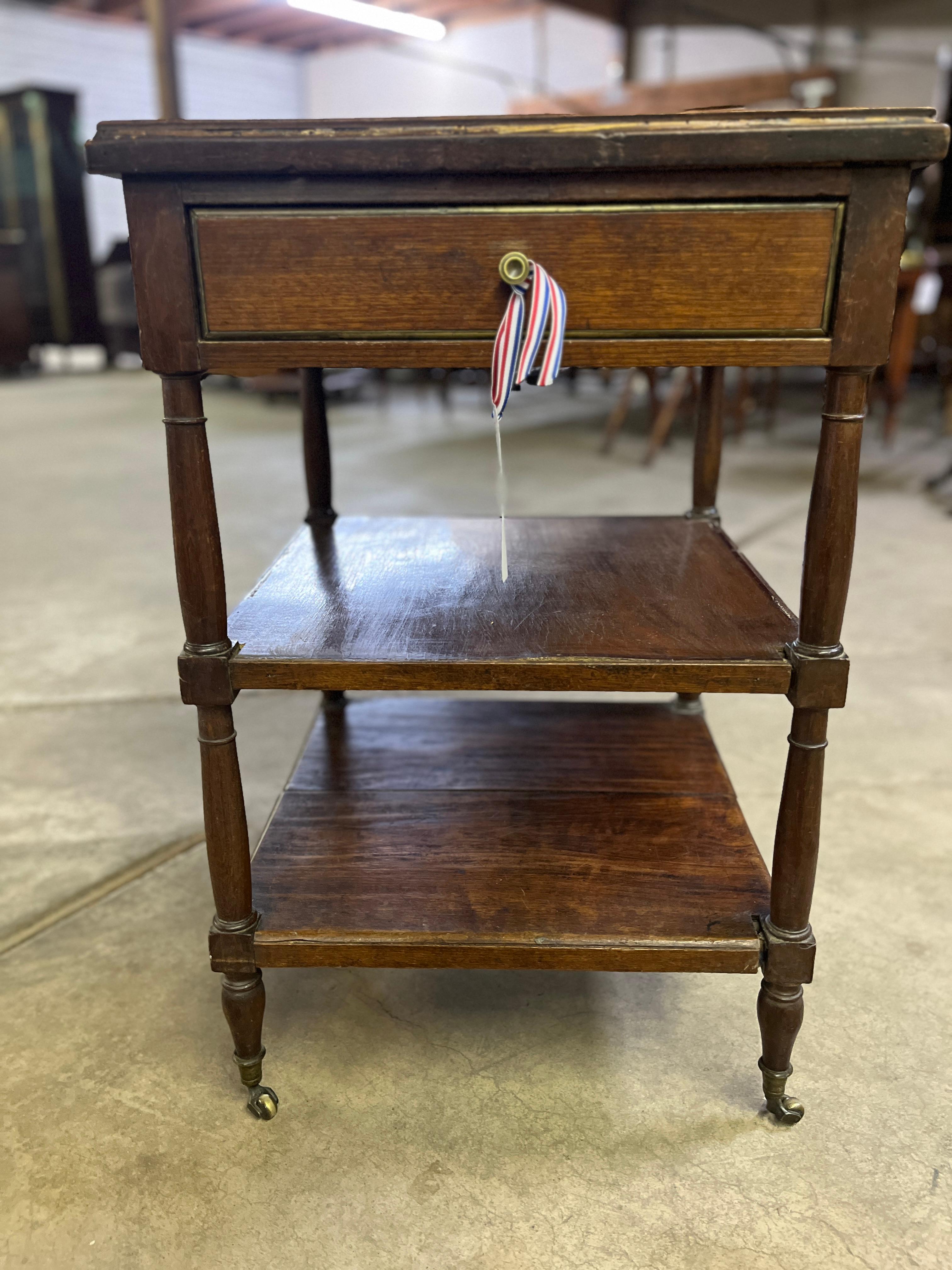 19th Century 18th Century Louis XVI Style Epoque Dessert Trolly on Wheels For Sale