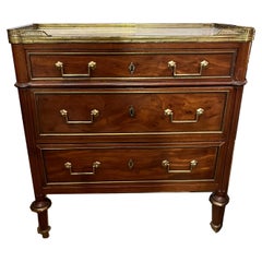18th Century Louis XVI Style Epoque Mahogany Officer's Commode