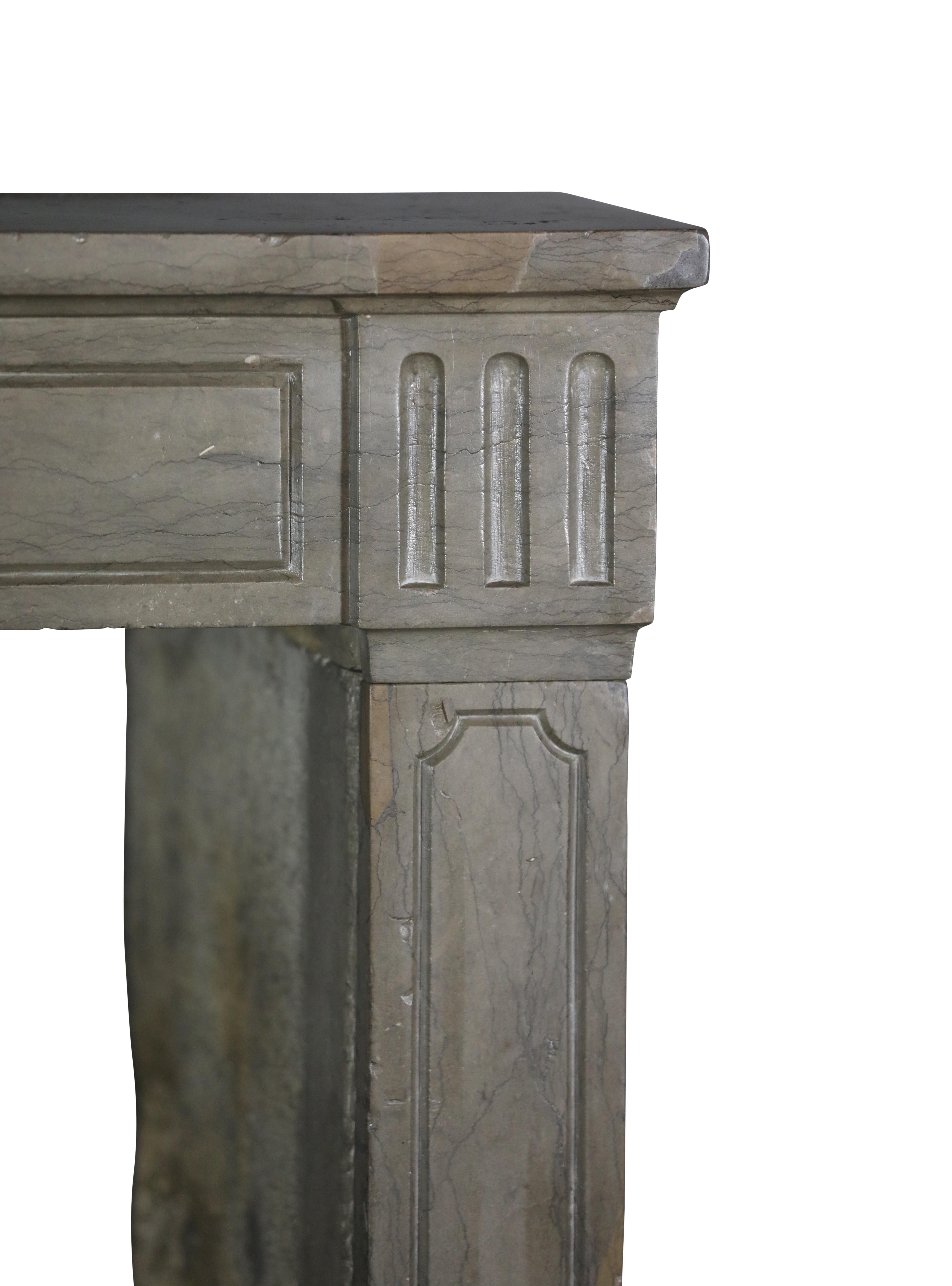 Camino classico in pietra francese del 18° secolo in stile Louis XVI, Classic Mantels in vendita 3