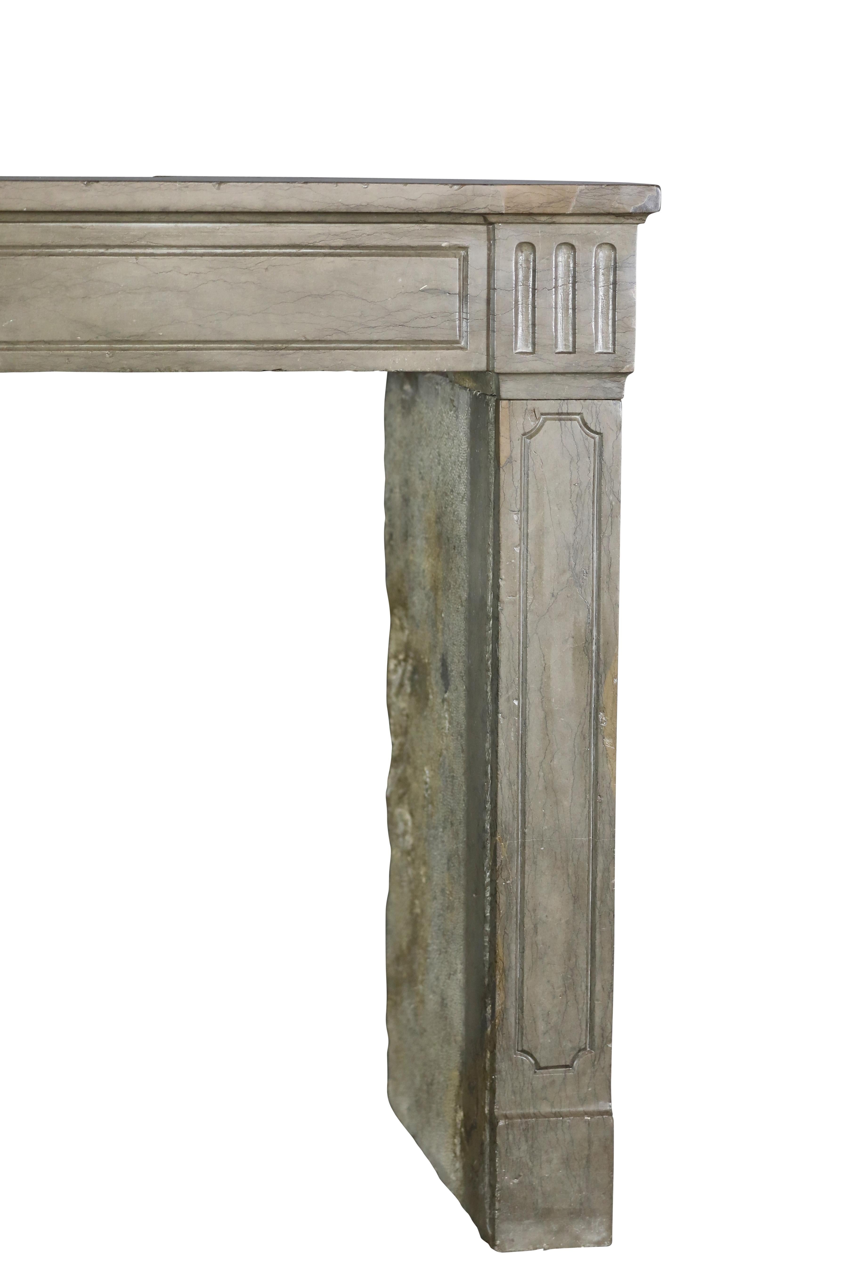 Camino classico in pietra francese del 18° secolo in stile Louis XVI, Classic Mantels in vendita 4