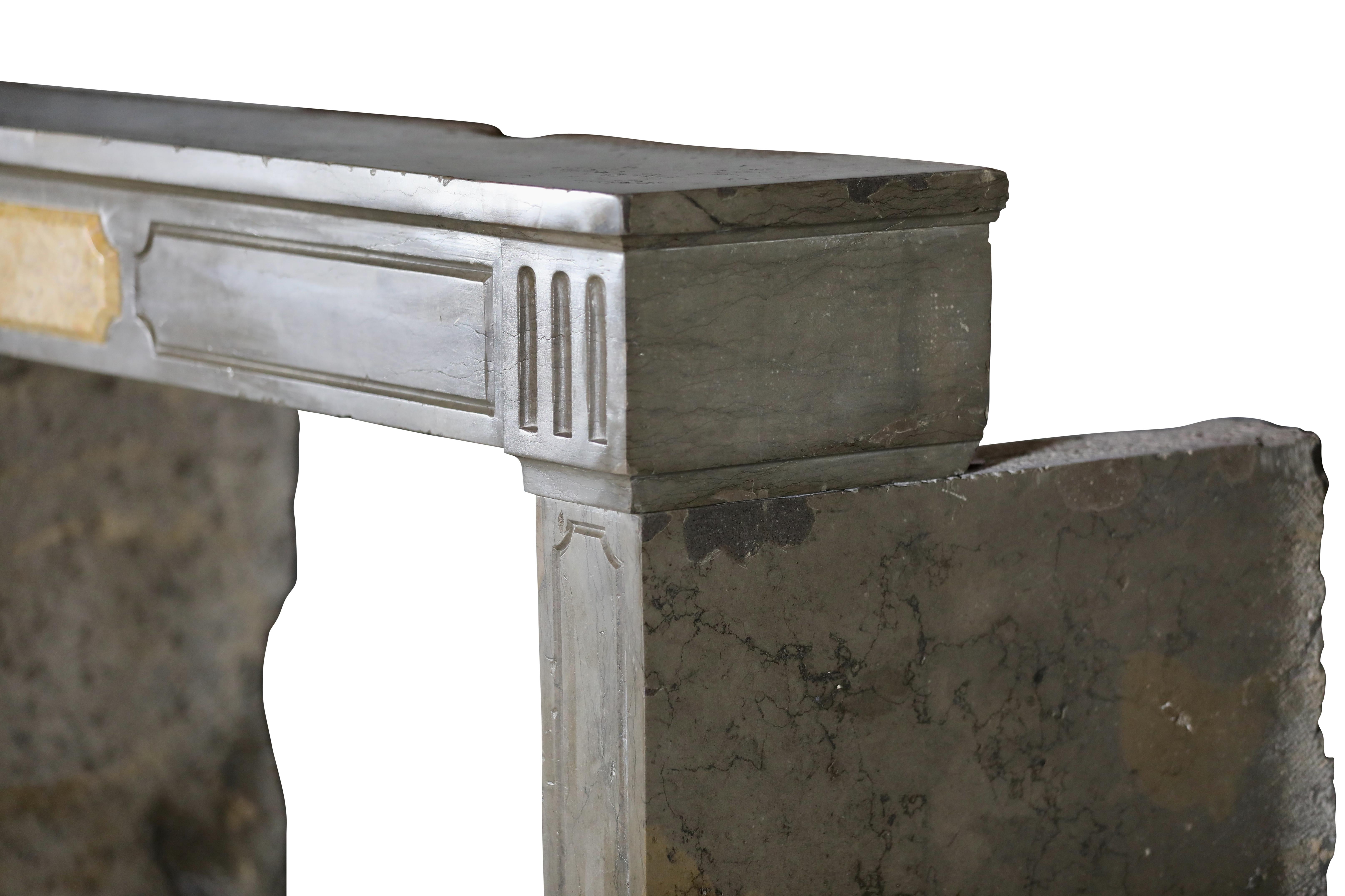 Camino classico in pietra francese del 18° secolo in stile Louis XVI, Classic Mantels in vendita 7