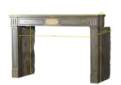 18th Century Louis XVI Style French Stone Classic Fireplace Mantel