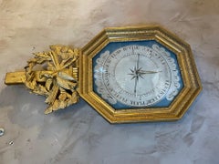 18th Century Louis XVI Style Gilded Wood Barometer According to Torricelli
