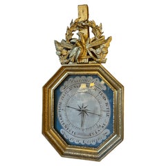 18th Century Louis XVI Style Gilded Wood Barometer According to Torricelli