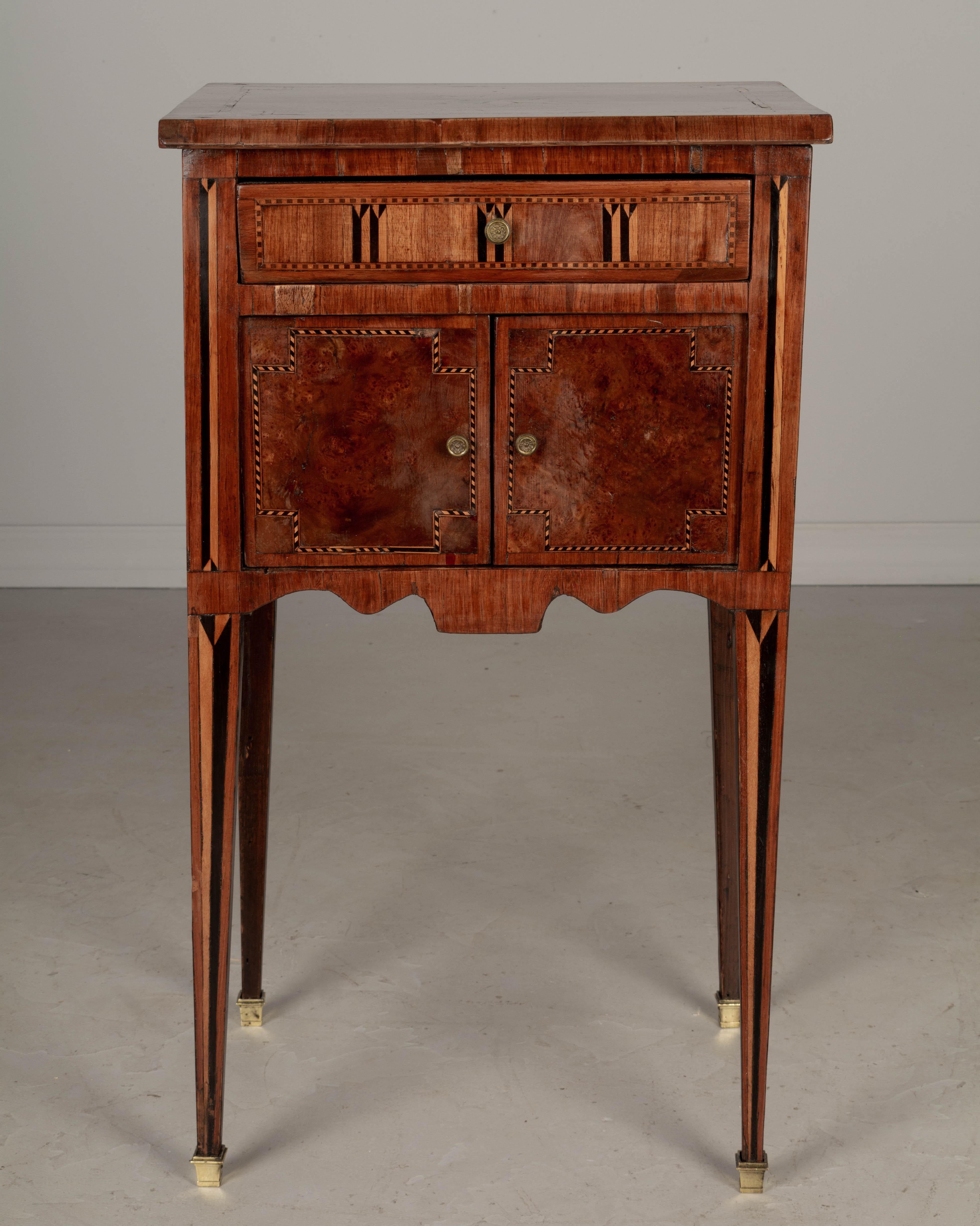 18th Century Louis XVI Style Marquetry Side Table In Good Condition For Sale In Winter Park, FL
