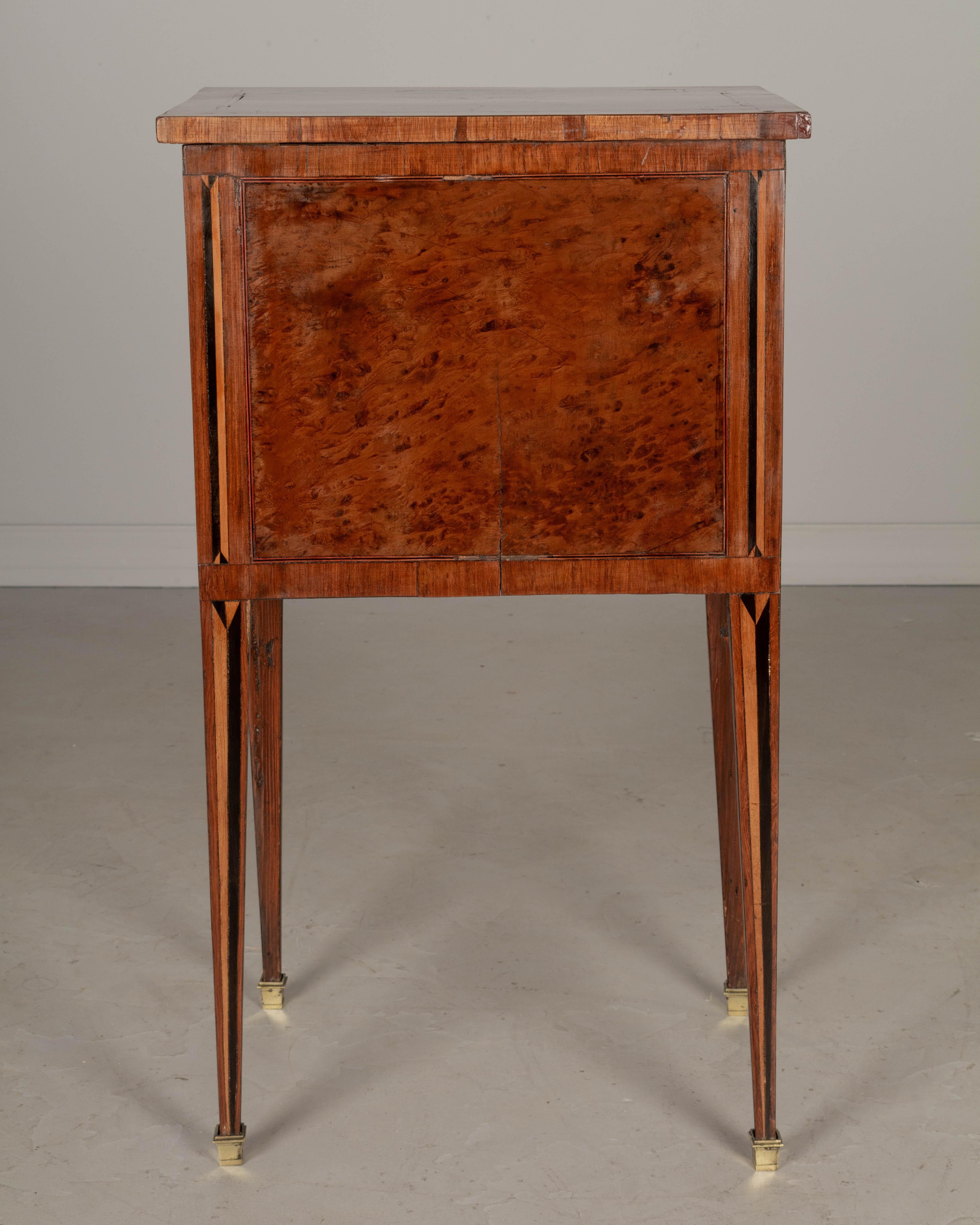 18th Century Louis XVI Style Marquetry Side Table For Sale 1
