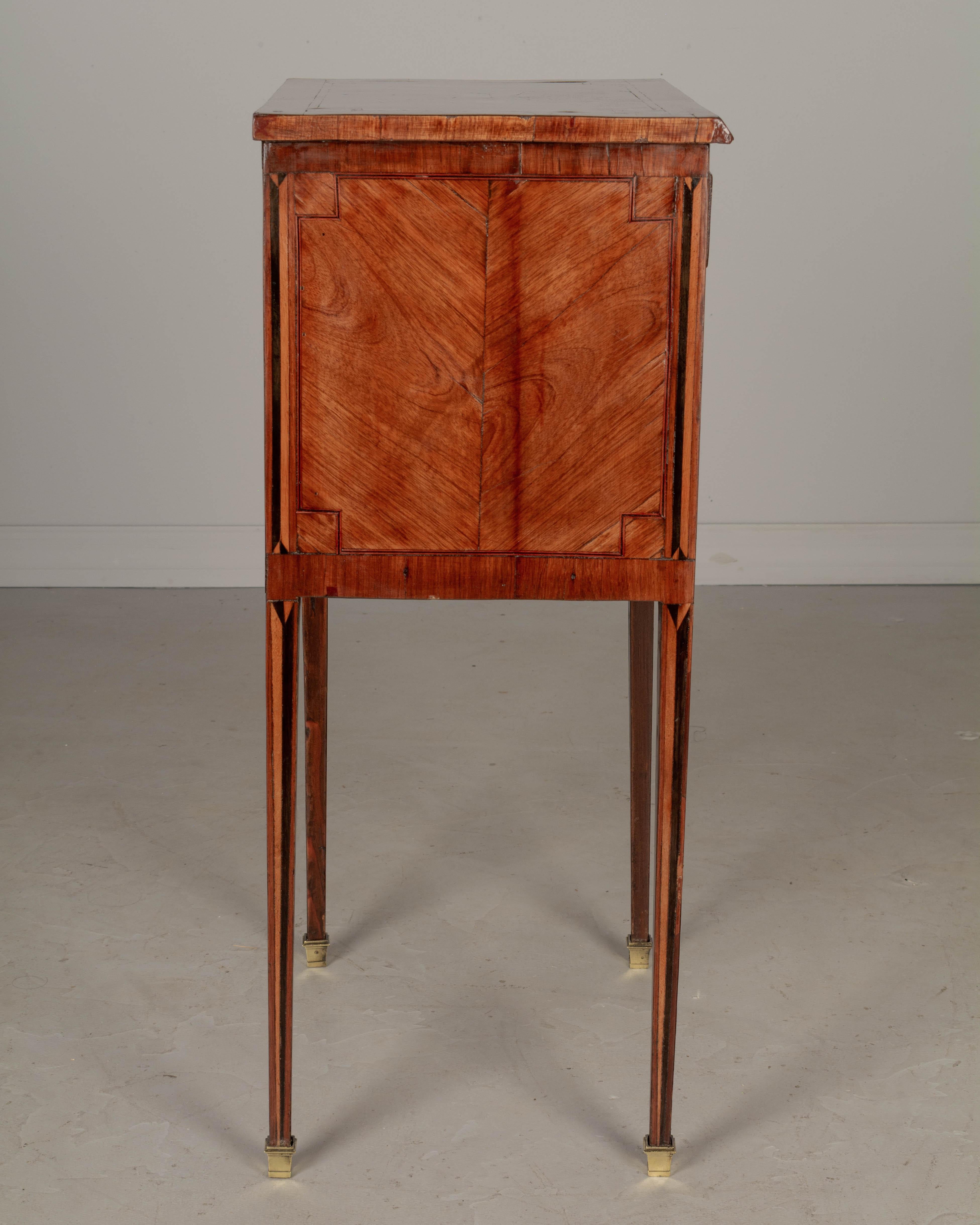 18th Century Louis XVI Style Marquetry Side Table For Sale 3