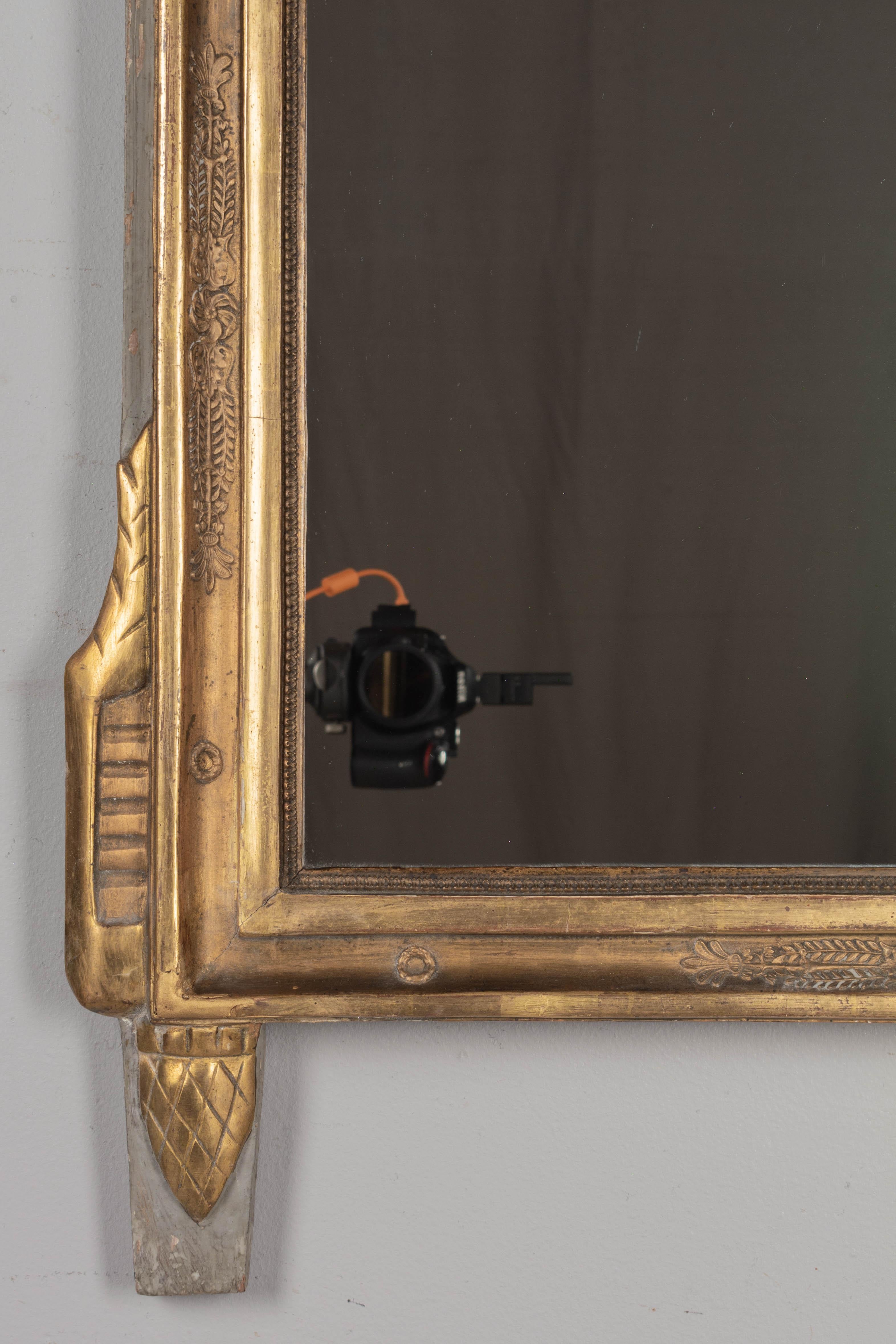 18th Century Louis XVI Style Parcel Gilt Mirror For Sale 2