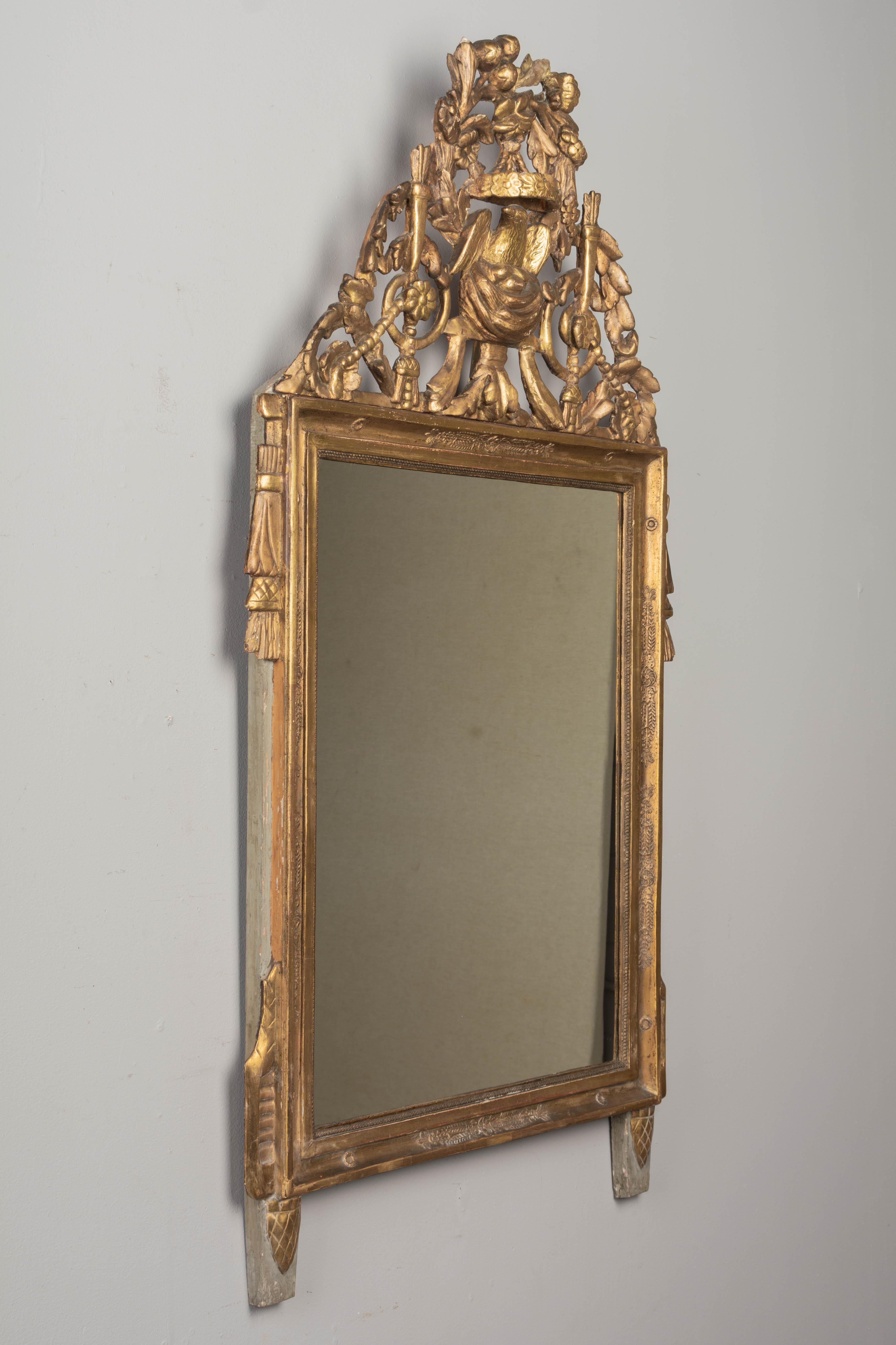 18th Century Louis XVI Style Parcel Gilt Mirror For Sale 3