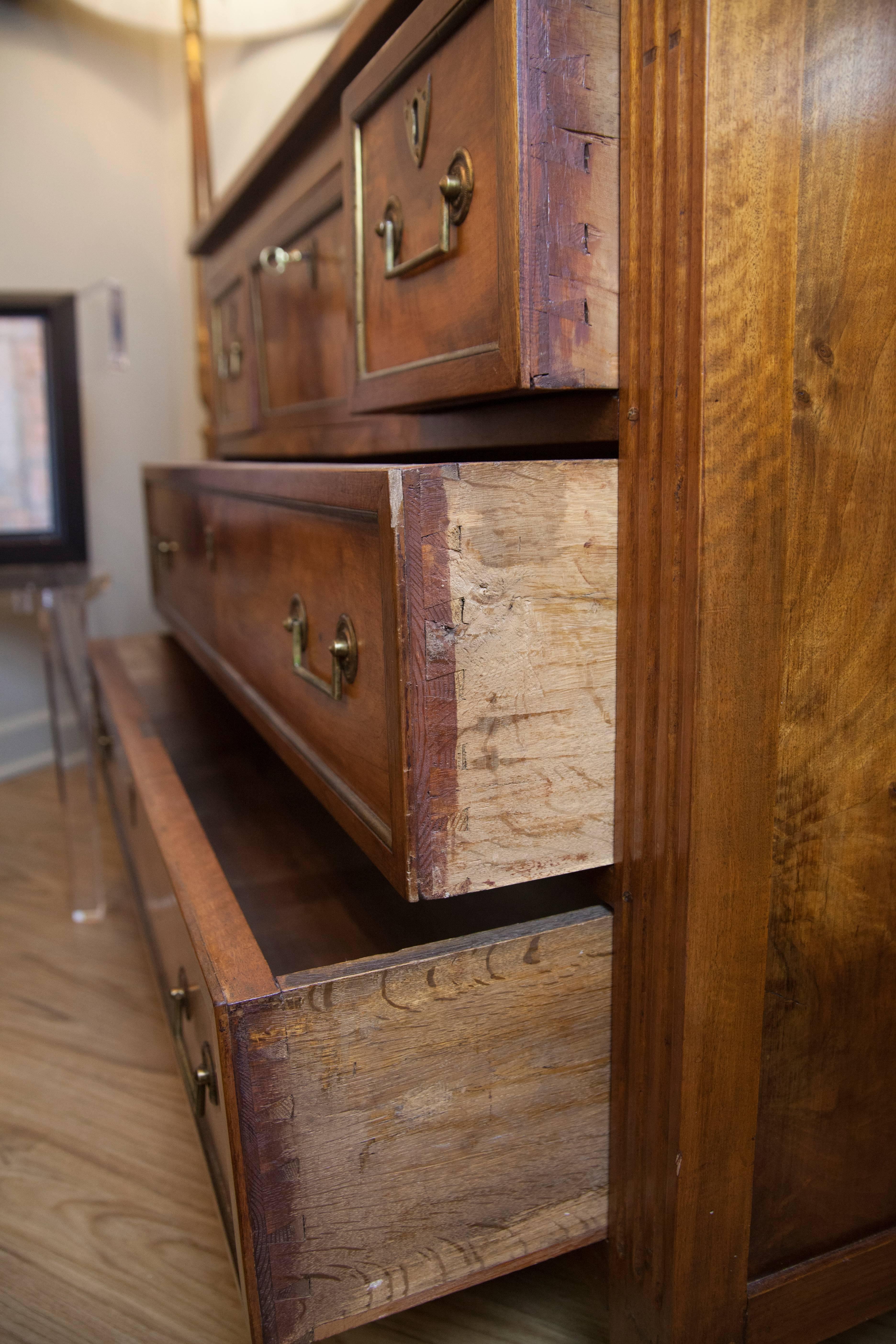 18th Century Louis XVI Style Walnut Commode with Pull Out Secretaire 6