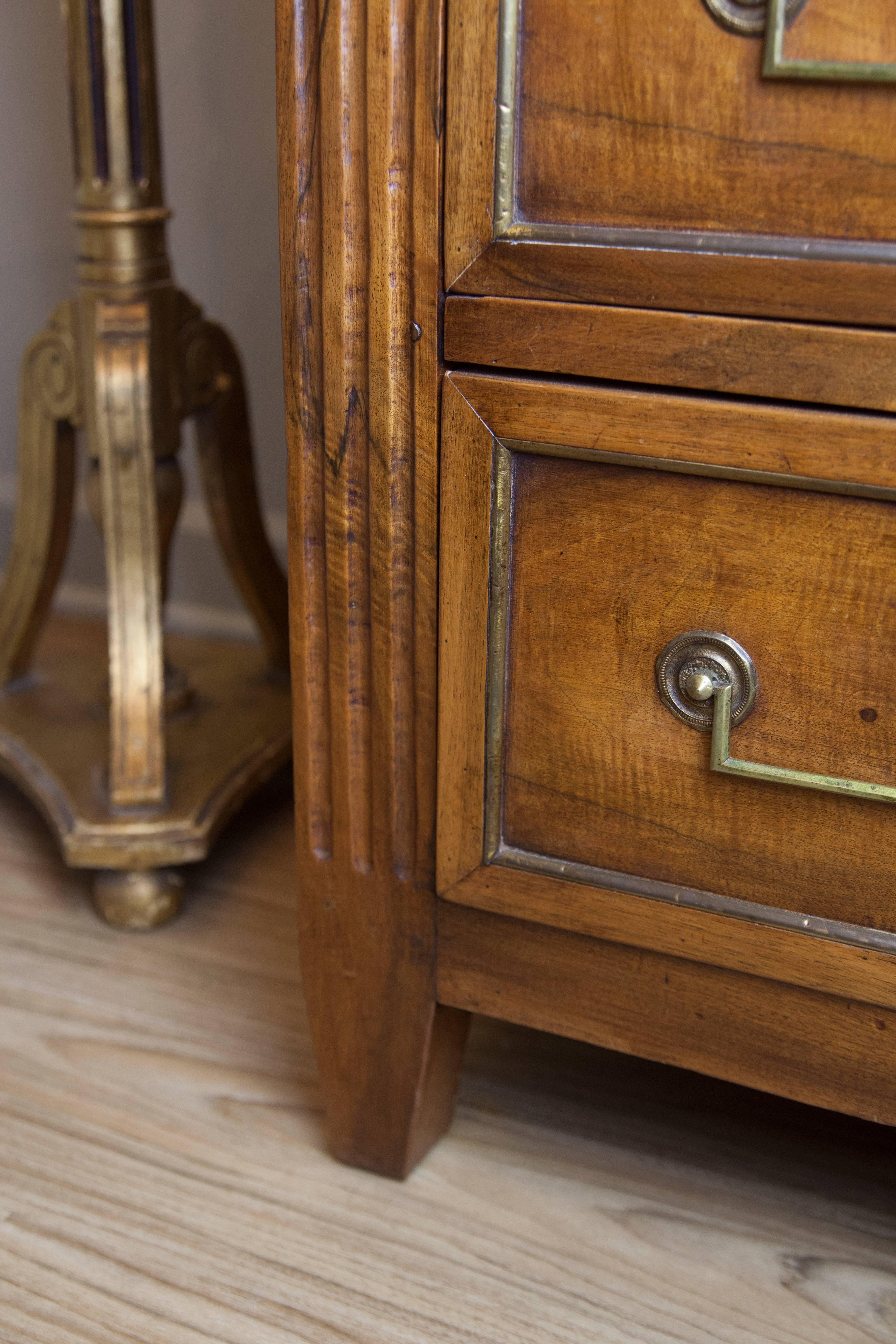 18th Century Louis XVI Style Walnut Commode with Pull Out Secretaire 8