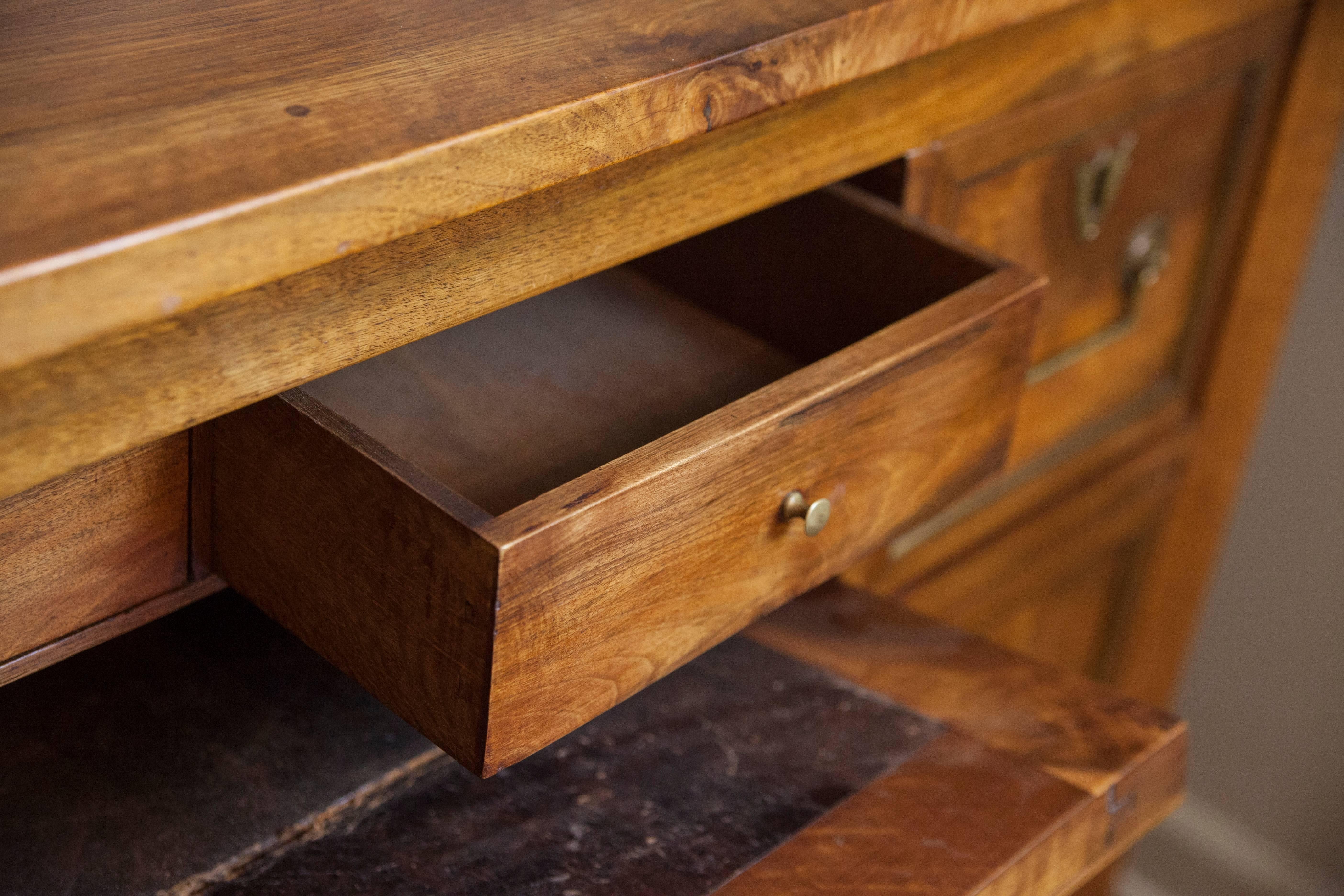 18th Century Louis XVI Style Walnut Commode with Pull Out Secretaire 1