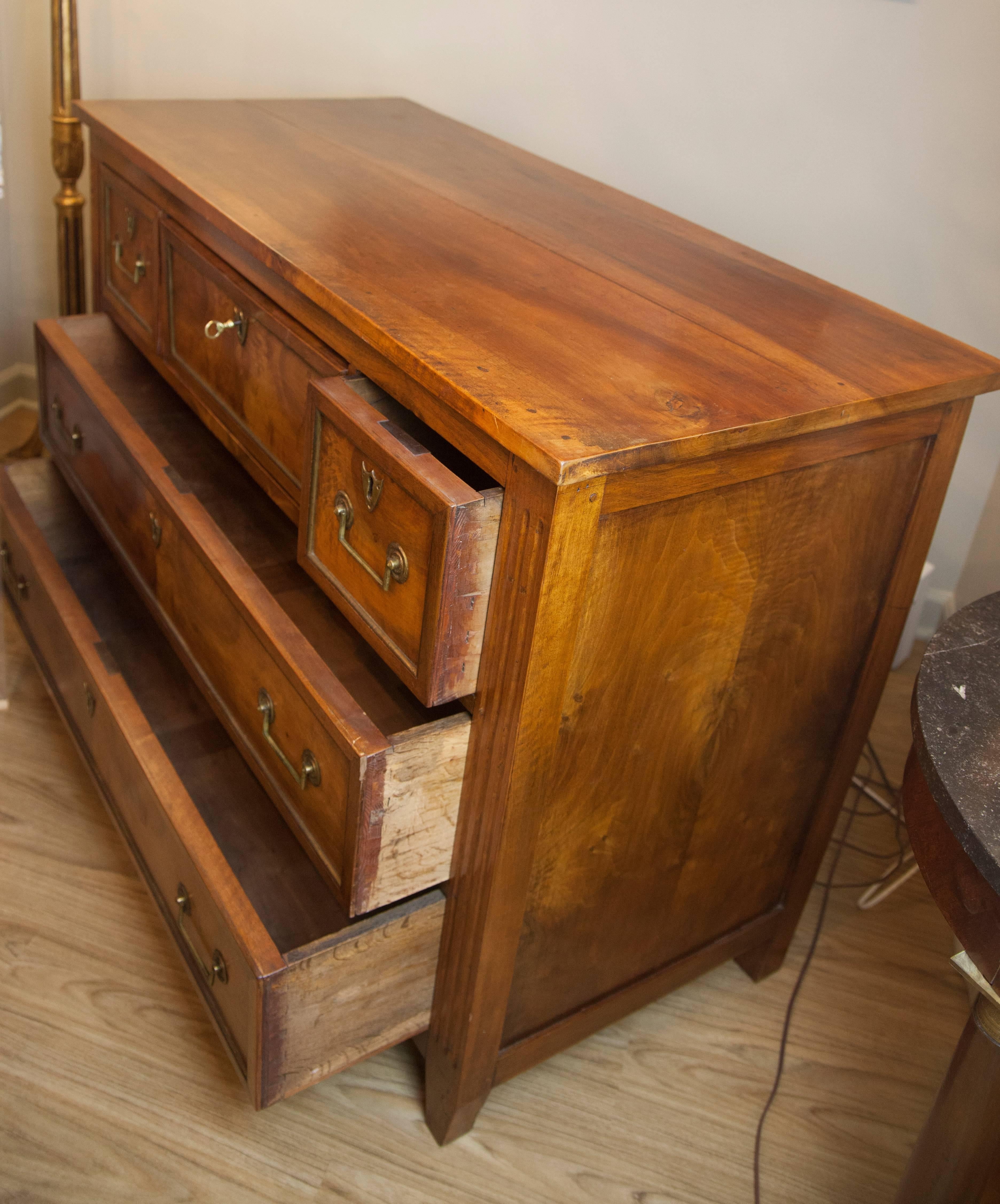 18th Century Louis XVI Style Walnut Commode with Pull Out Secretaire 3