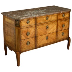 18th Century Louis XVI Transitional Parquetry Commode
