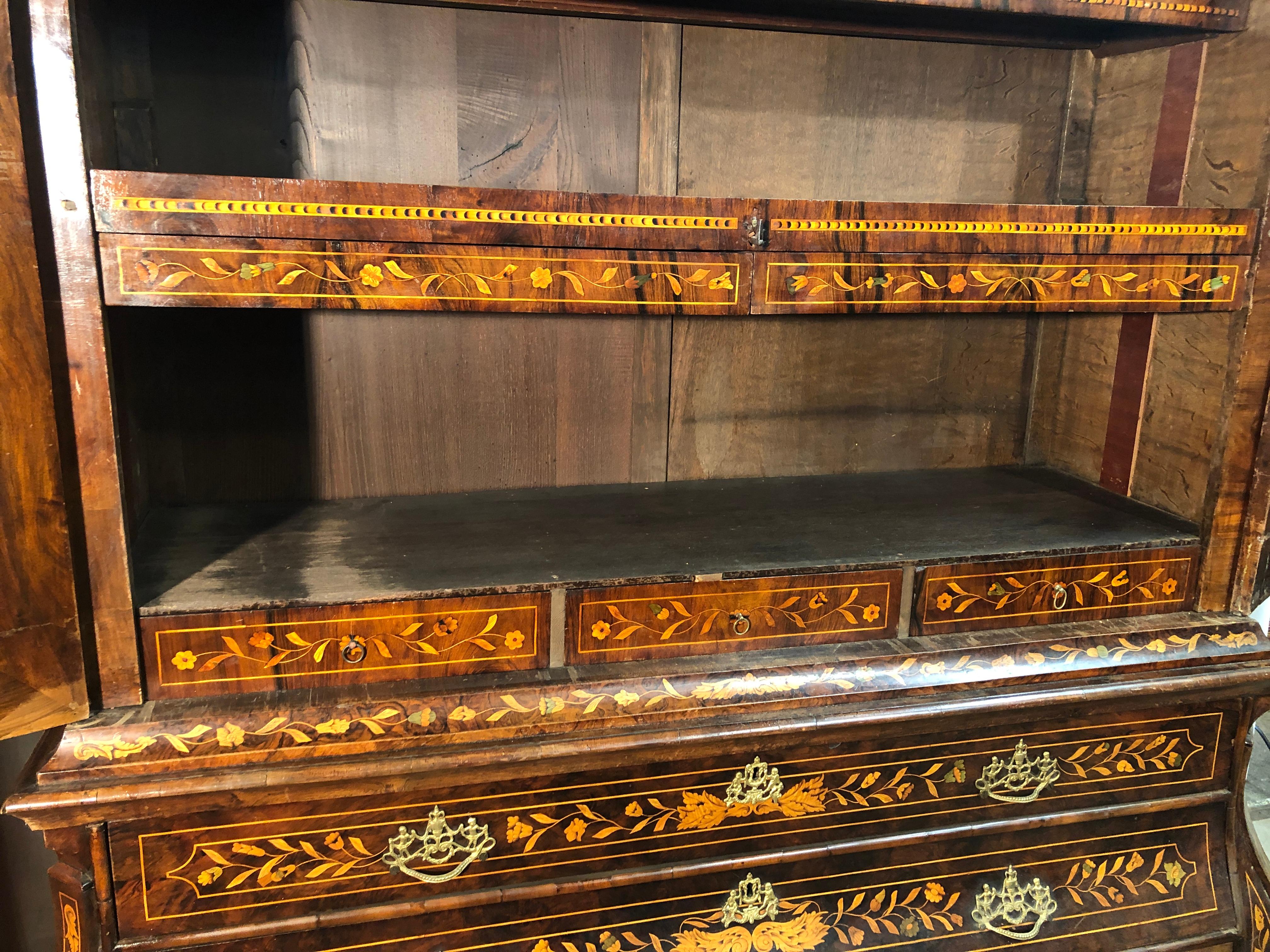 18th Century Louis XVI Dutch Inlay Trumeau  Armoires , 1800s For Sale 5