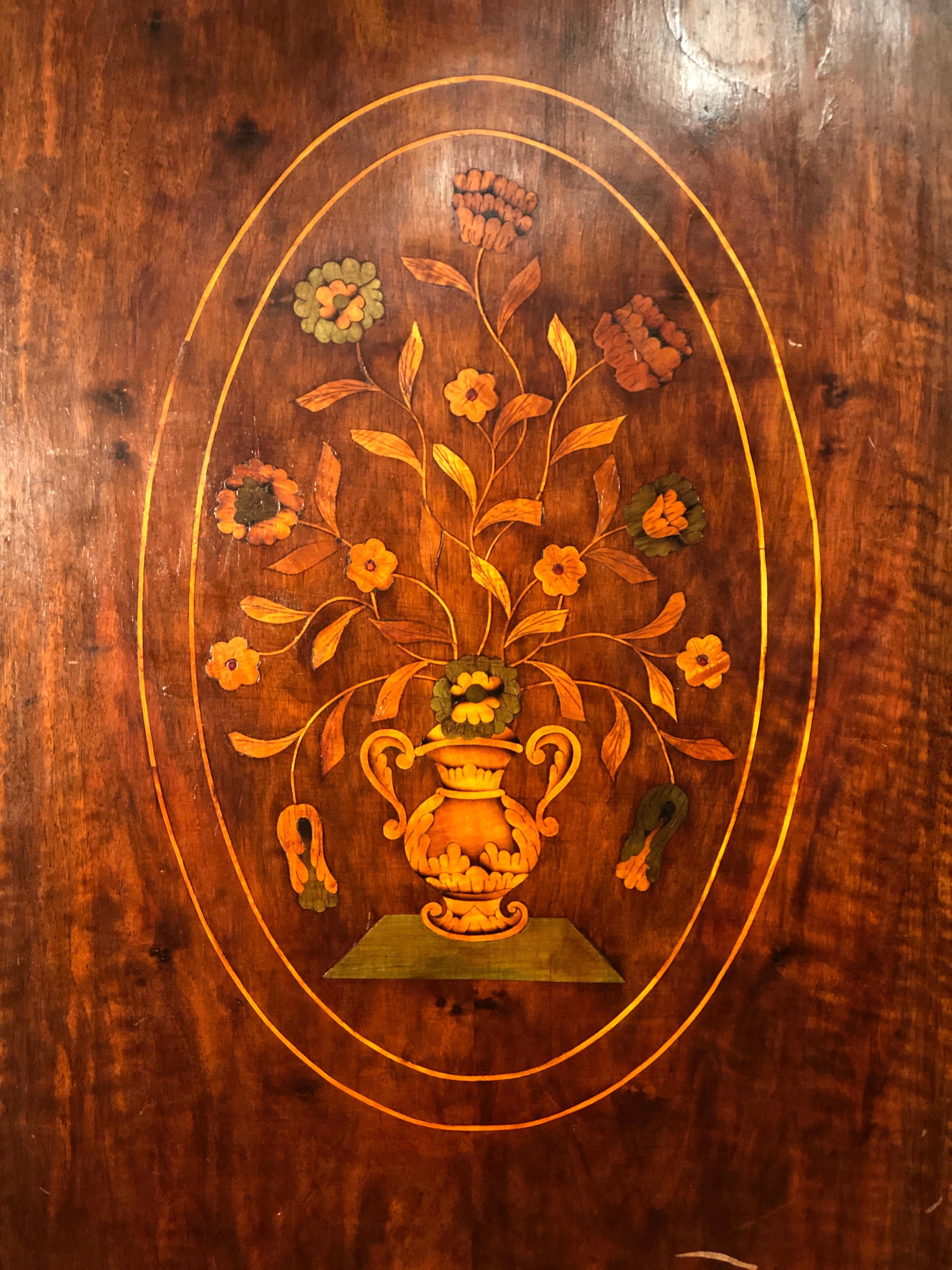 18th Century Louis XVI Dutch Inlay Trumeau  Armoires , 1800s 6