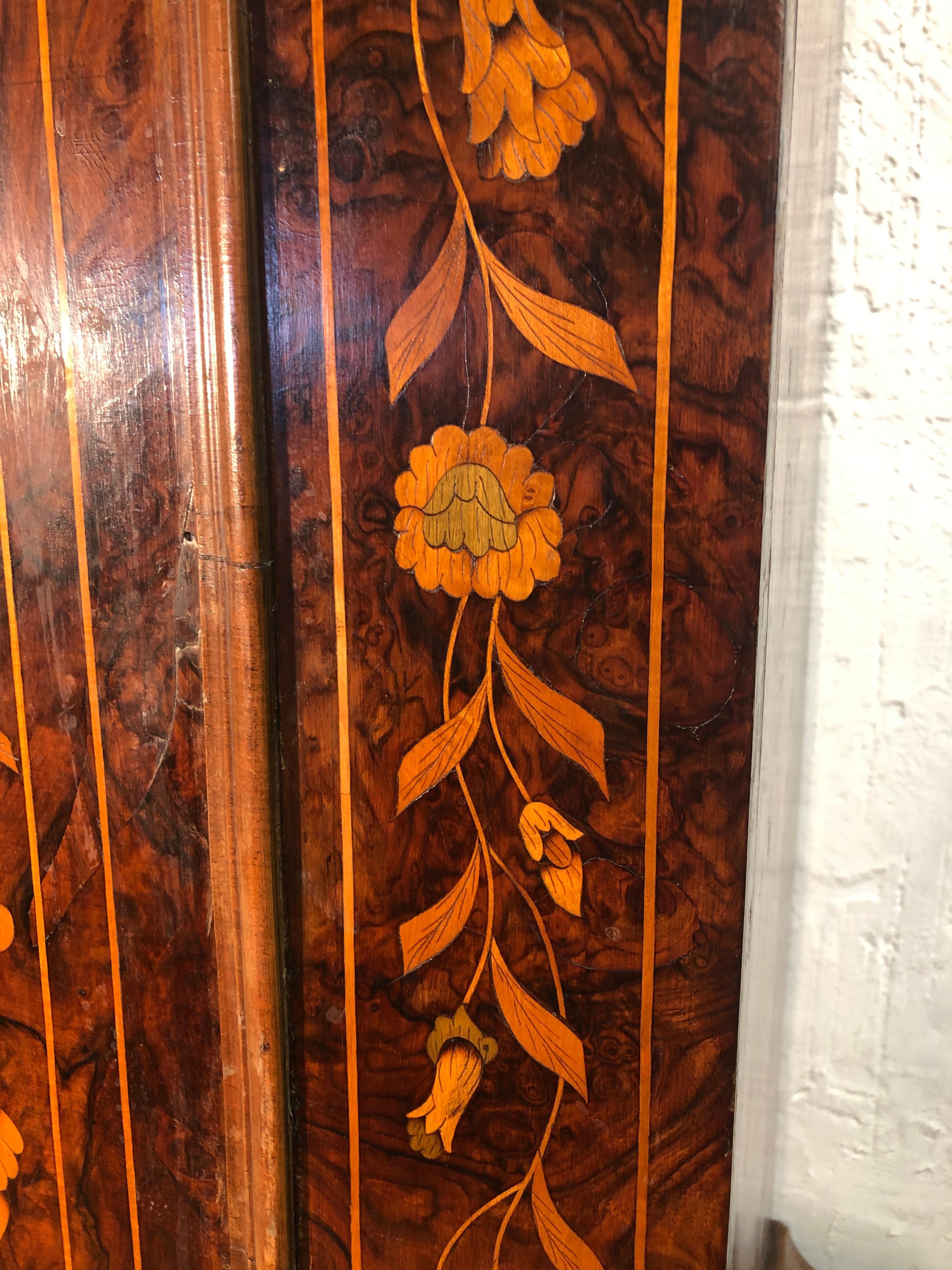 18th Century Louis XVI Dutch Inlay Trumeau  Armoires , 1800s 2