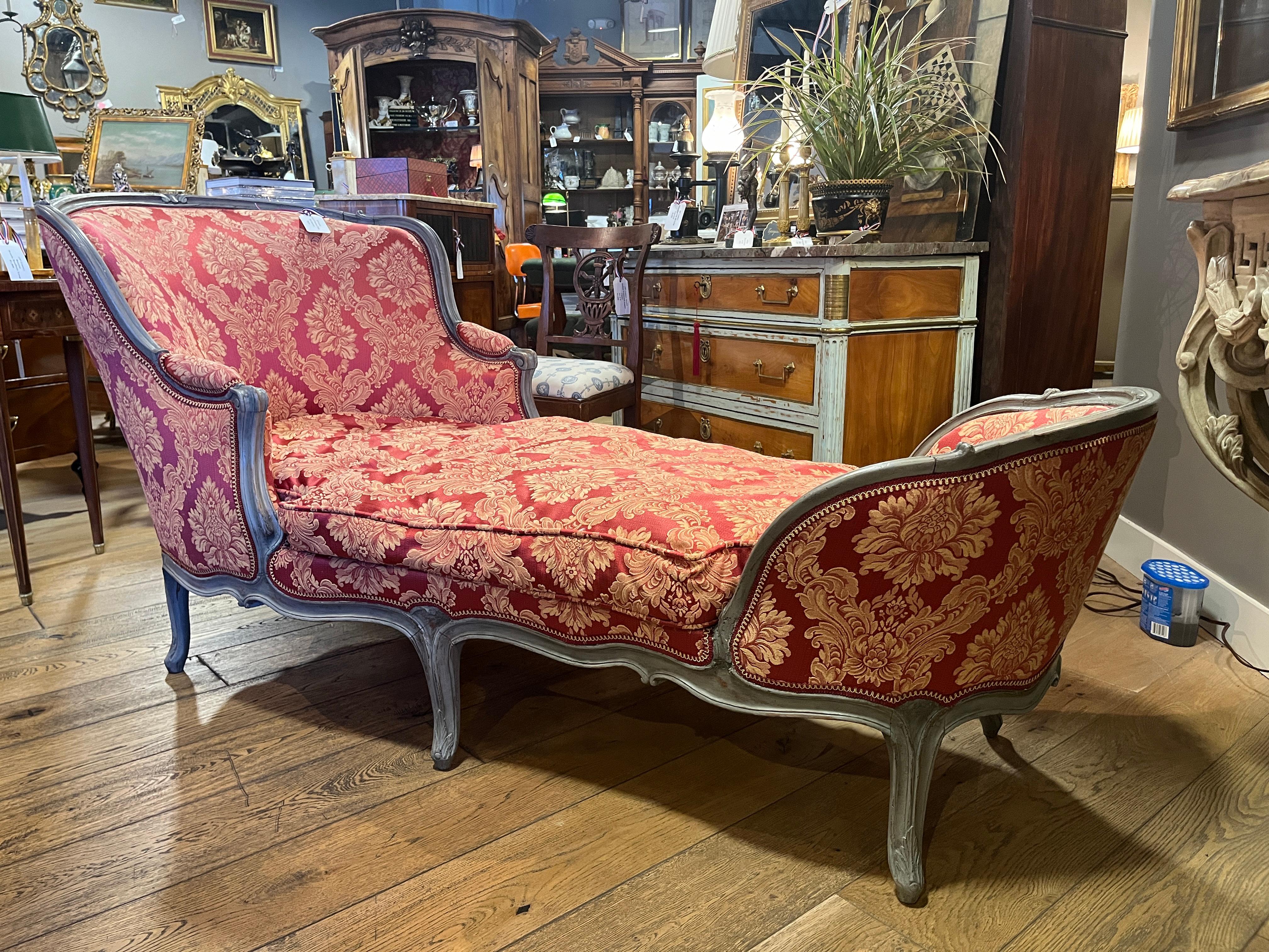 18th Century LouisXV Duchesse Chaise with New Upholstery.  Gorgeous piece.  See detailed pics.