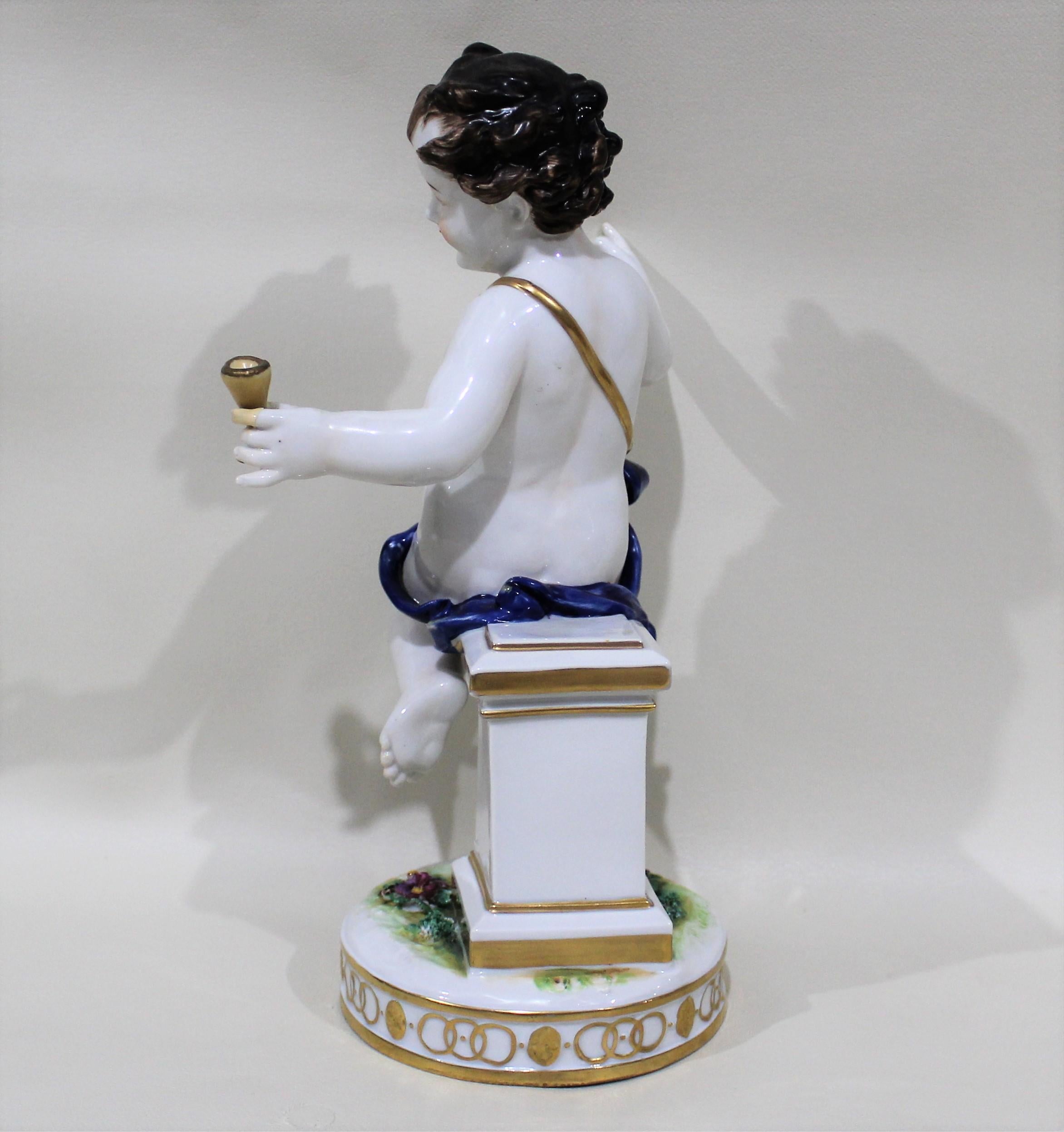 German 18th Century Ludwigsburg Porcelain Figure of Young Bacchus from Roman Mythology