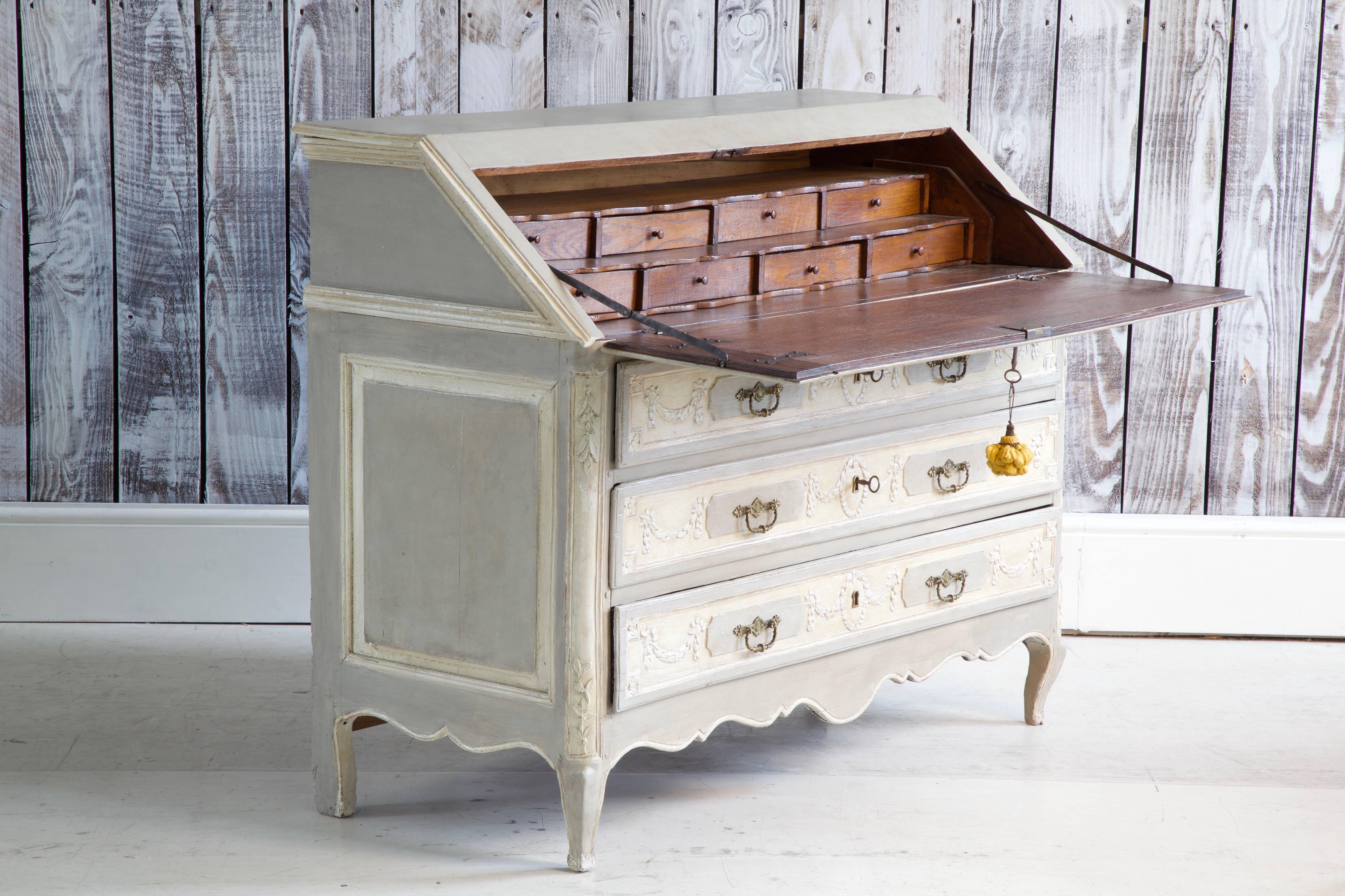 Louis XVI 18th Century French Painted Writing Desk