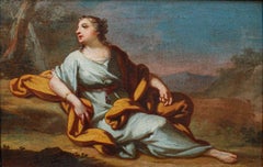 Quadro di figura femminile sdraiata del XVIII secolo di Giovanni Domenico Molinari