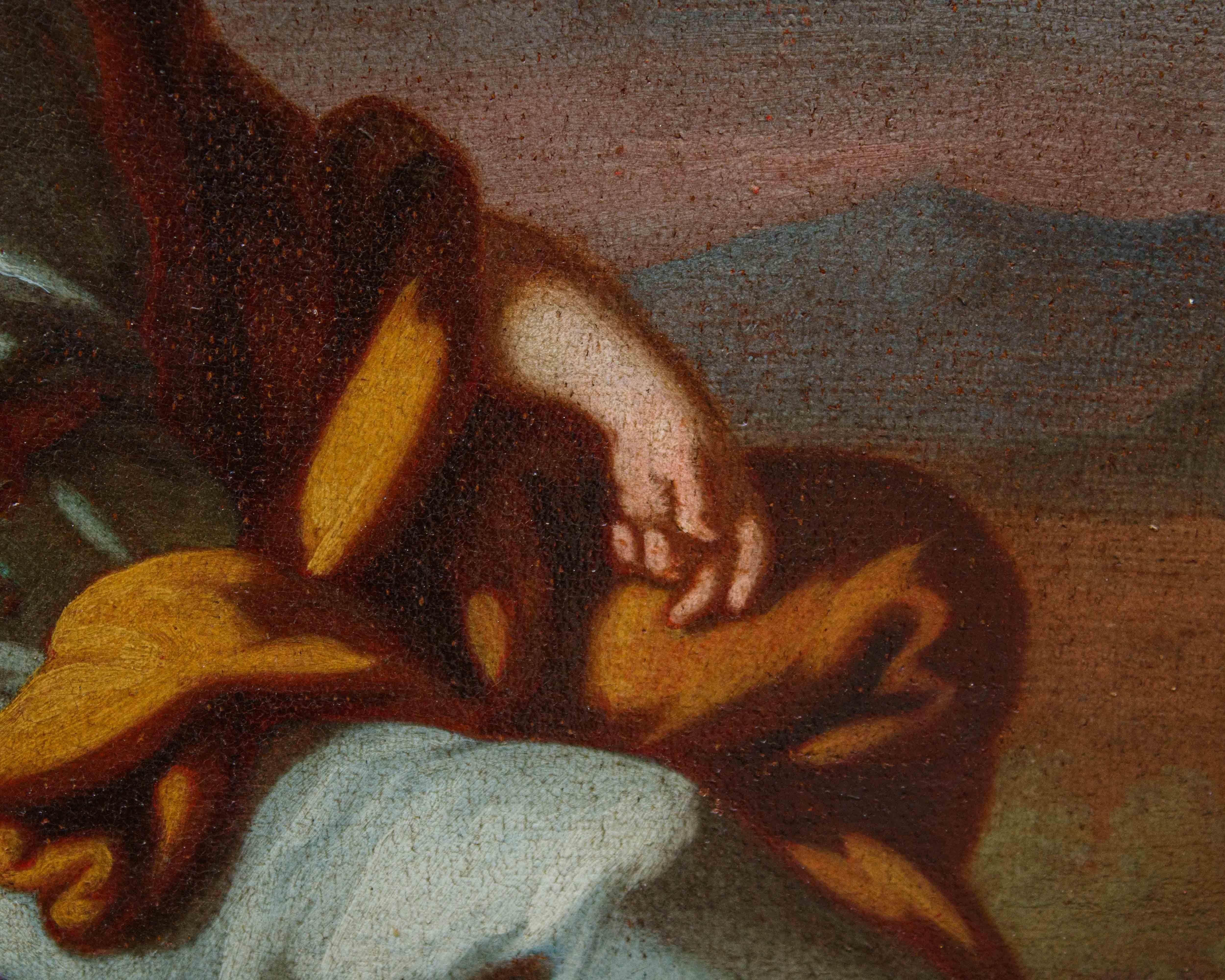 Lying, weibliche Figur, Gemälde von Giovanni Domenico Molinari, 18. Jahrhundert im Zustand „Gut“ im Angebot in Milan, IT