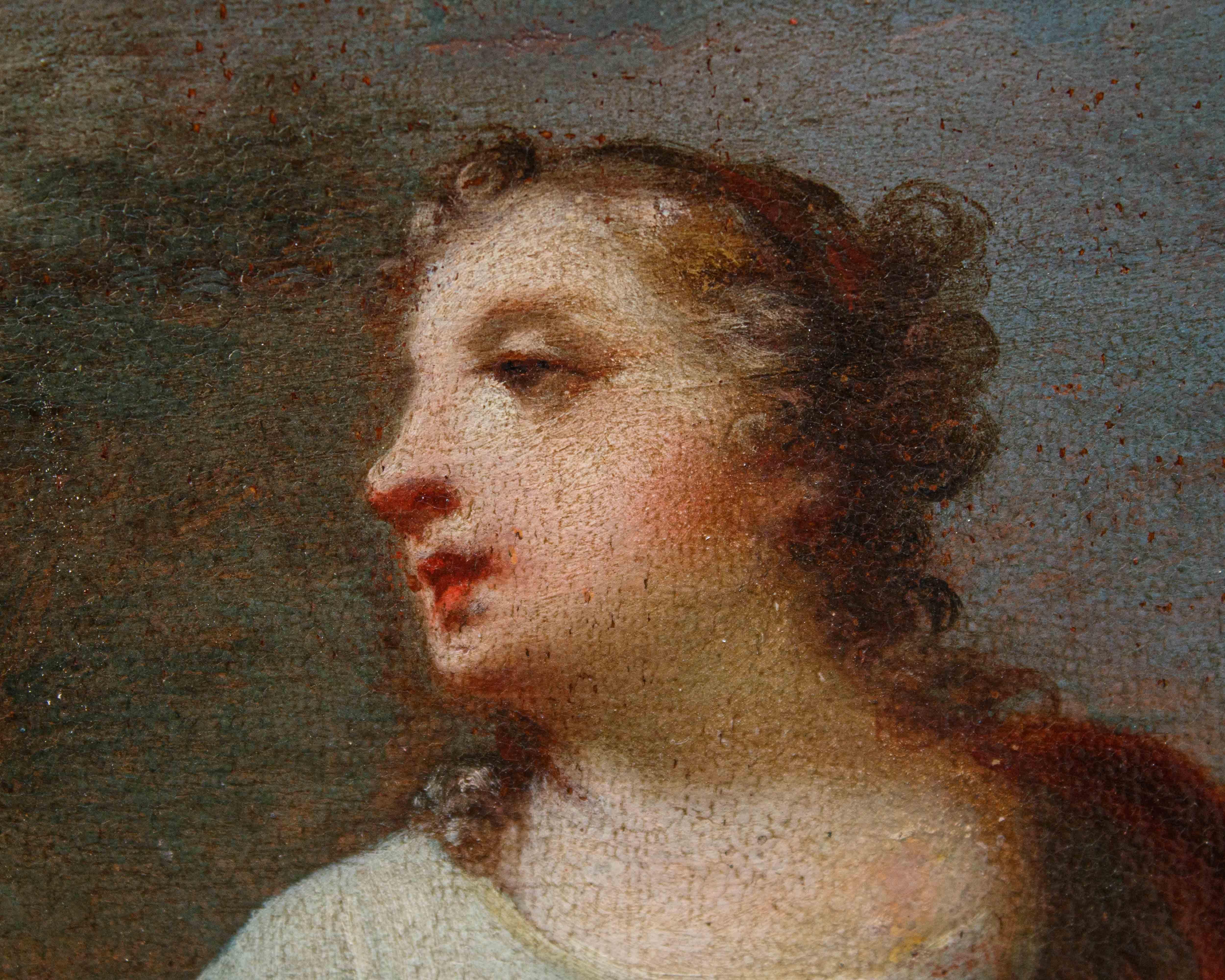 Lying, weibliche Figur, Gemälde von Giovanni Domenico Molinari, 18. Jahrhundert im Angebot 2