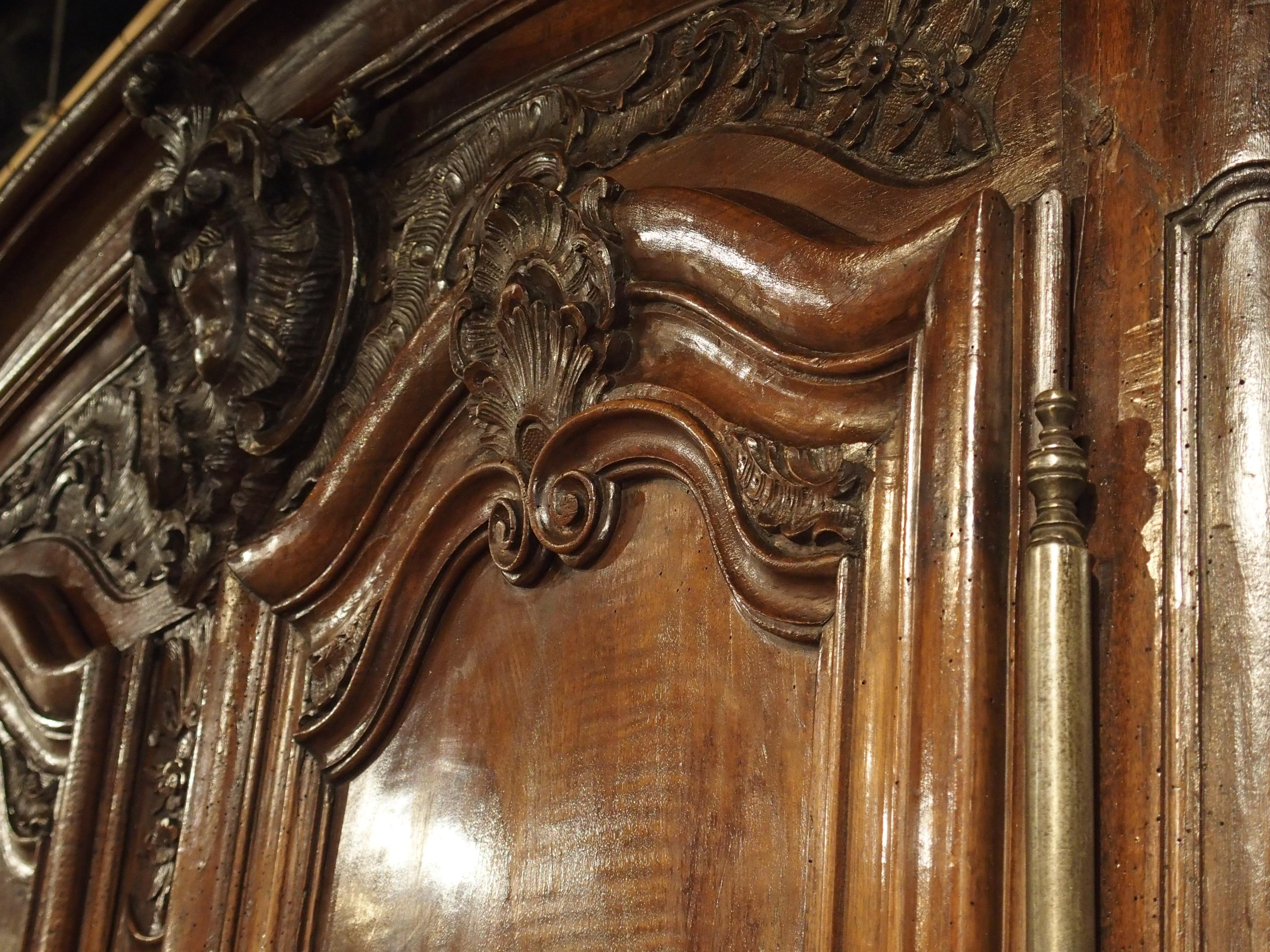 wood carved armoire