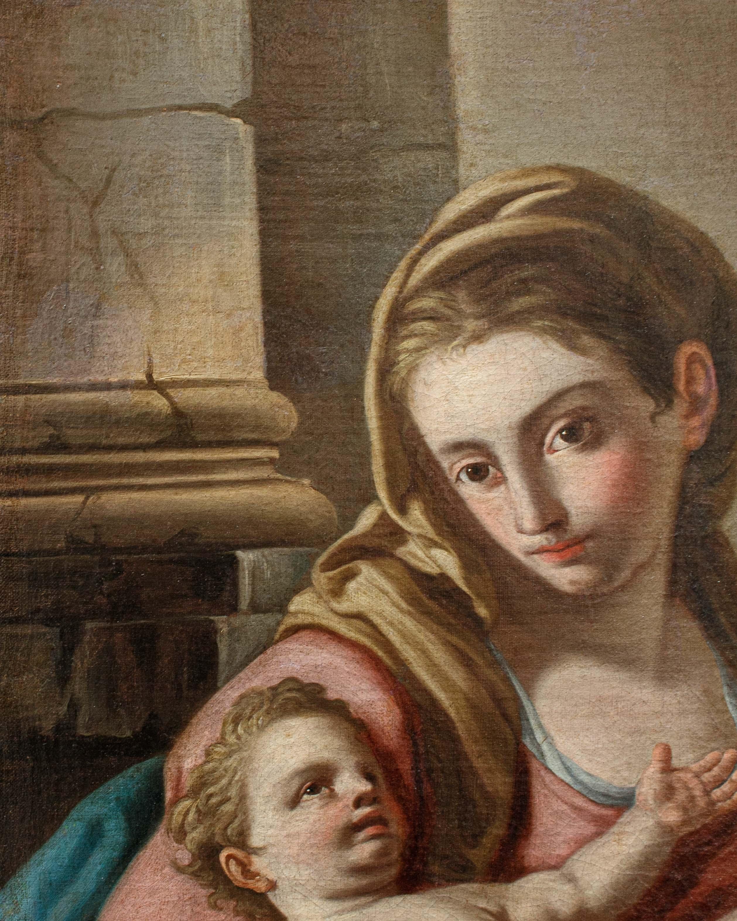 18th Century Madonna and Child Oil on Canvas by Pietro Bardellino For ...