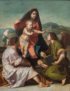 18th Century Madonna of the Staircase Oil on Canvas from Andrea Del Sarto