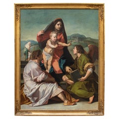 18th Century Madonna of the Staircase Oil on Canvas from Andrea Del Sarto