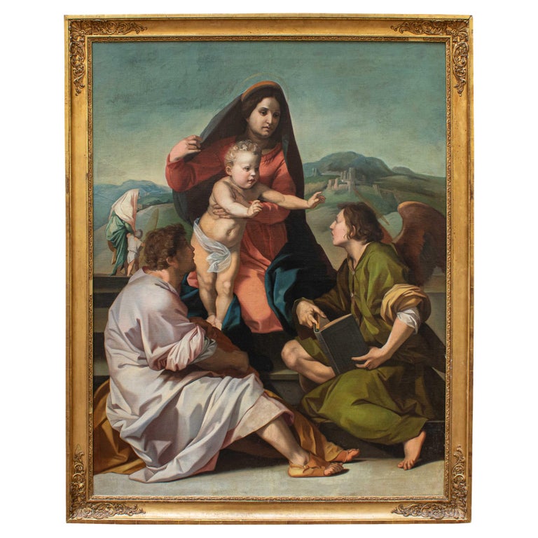 18th Century Madonna of the Staircase Oil on Canvas from Andrea Del