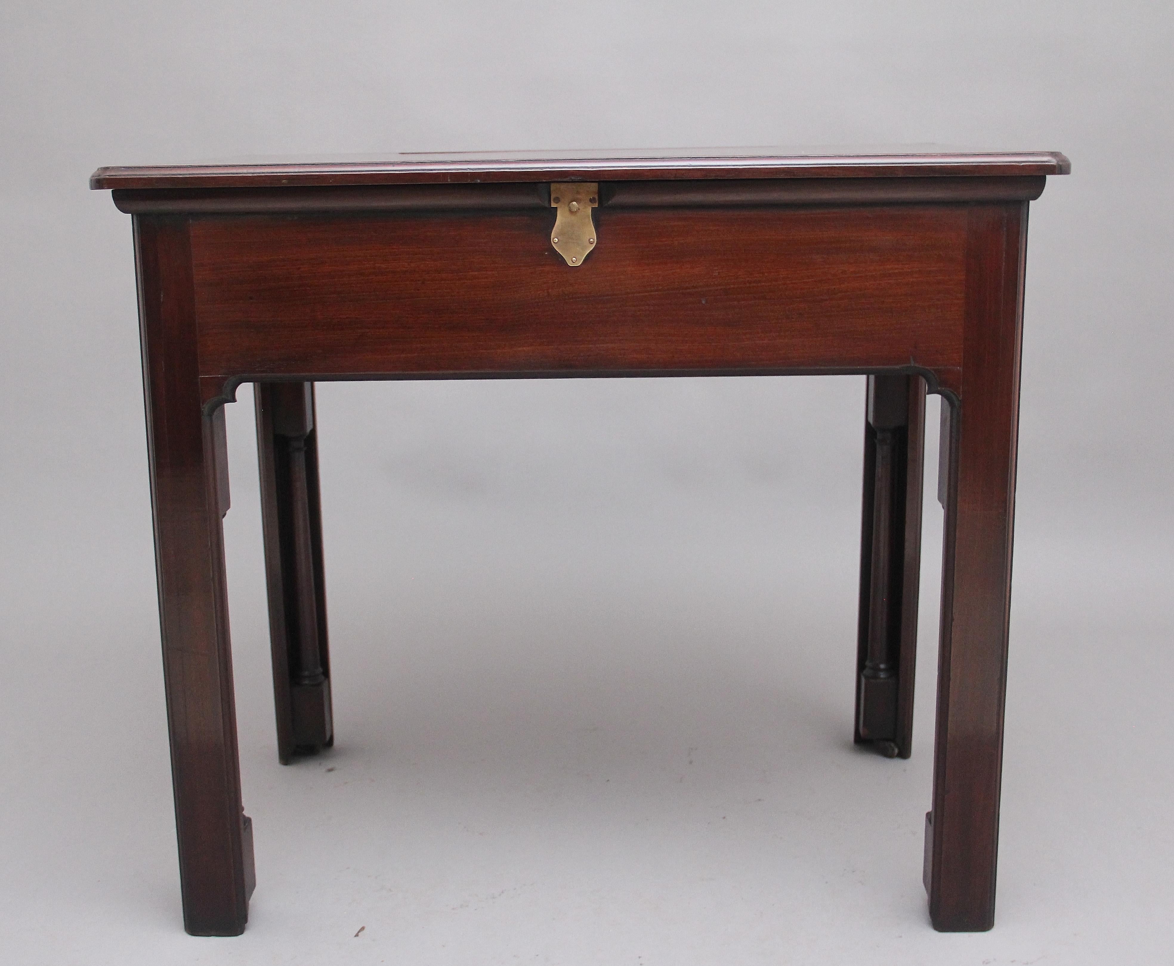 British 18th Century, Mahogany Architect's Desk