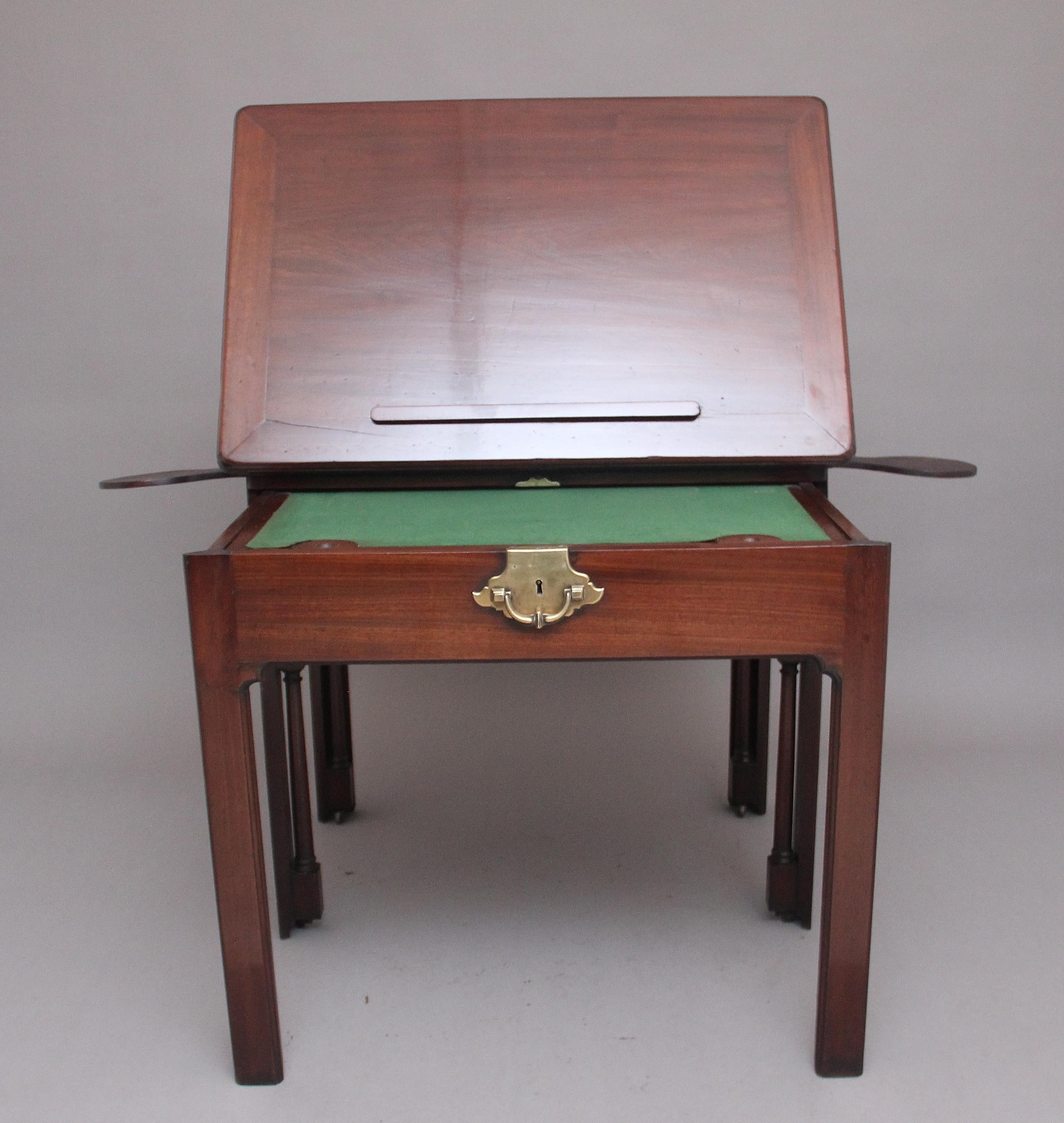 18th Century, Mahogany Architect's Desk 1
