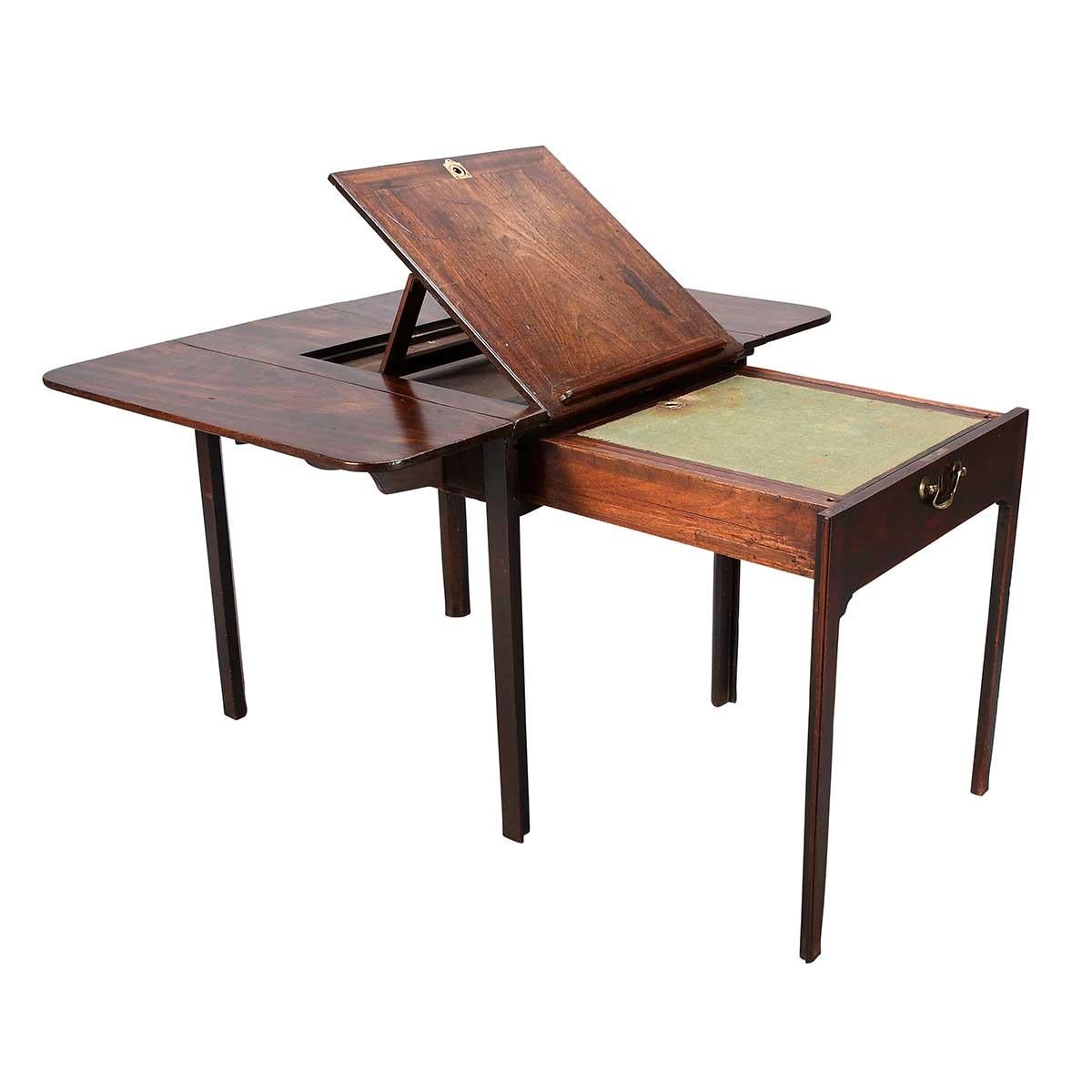 Architekten-/Pembroke-Tisch aus Mahagoni des 18. Jahrhunderts im Angebot 1