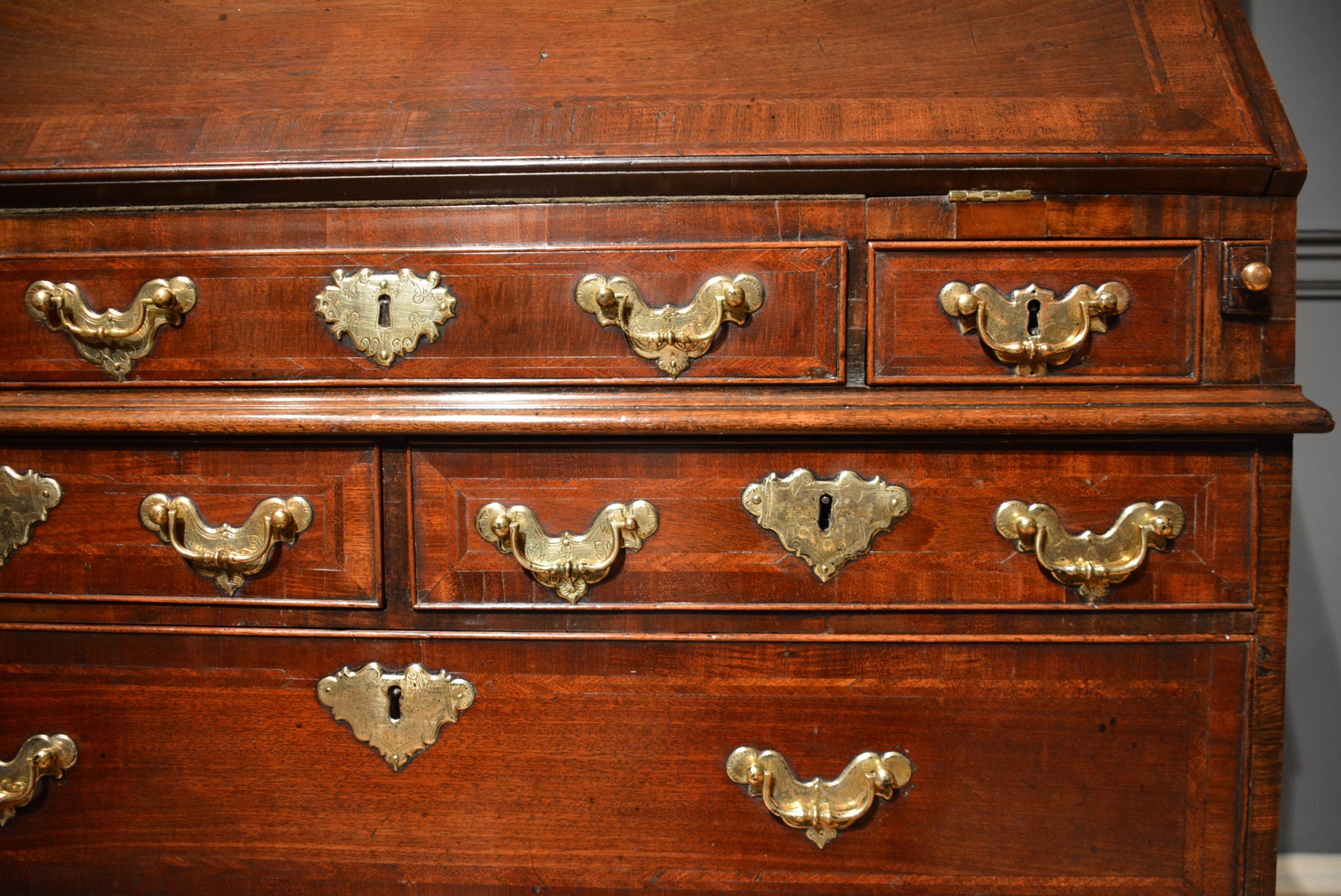 18th Century Mahogany Architectural Bureau Bookcase In Good Condition For Sale In Salisbury Wiltshire, GB