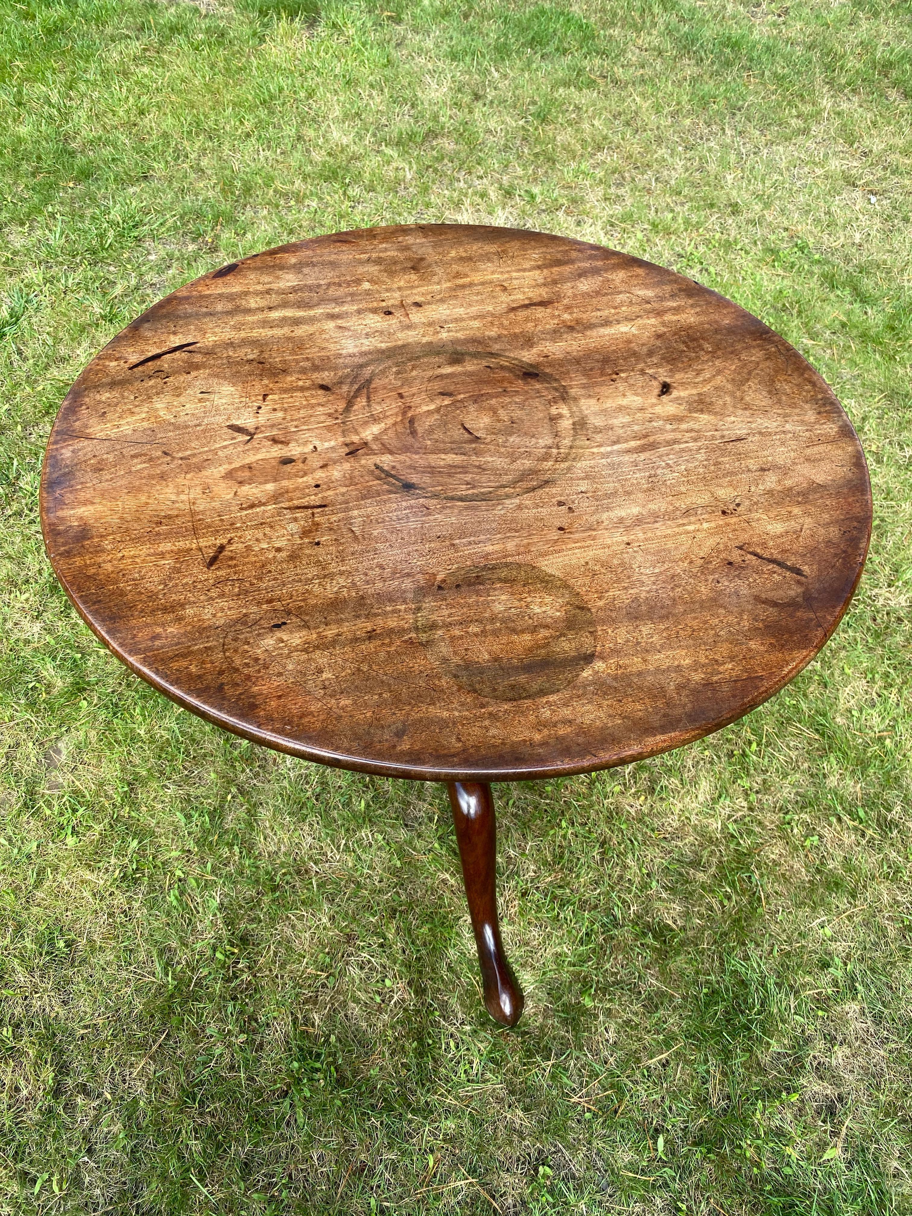 18th Century Mahogany Birdcage Tripod Table 1